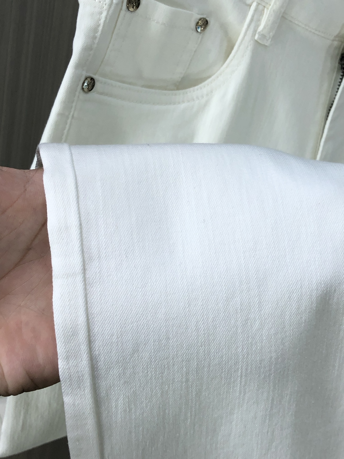 Dior Men's White Jeans - Heavyweight Denim, Soft & Comfortable, Size 29-38 9 i1746379772080 2163 0 5
