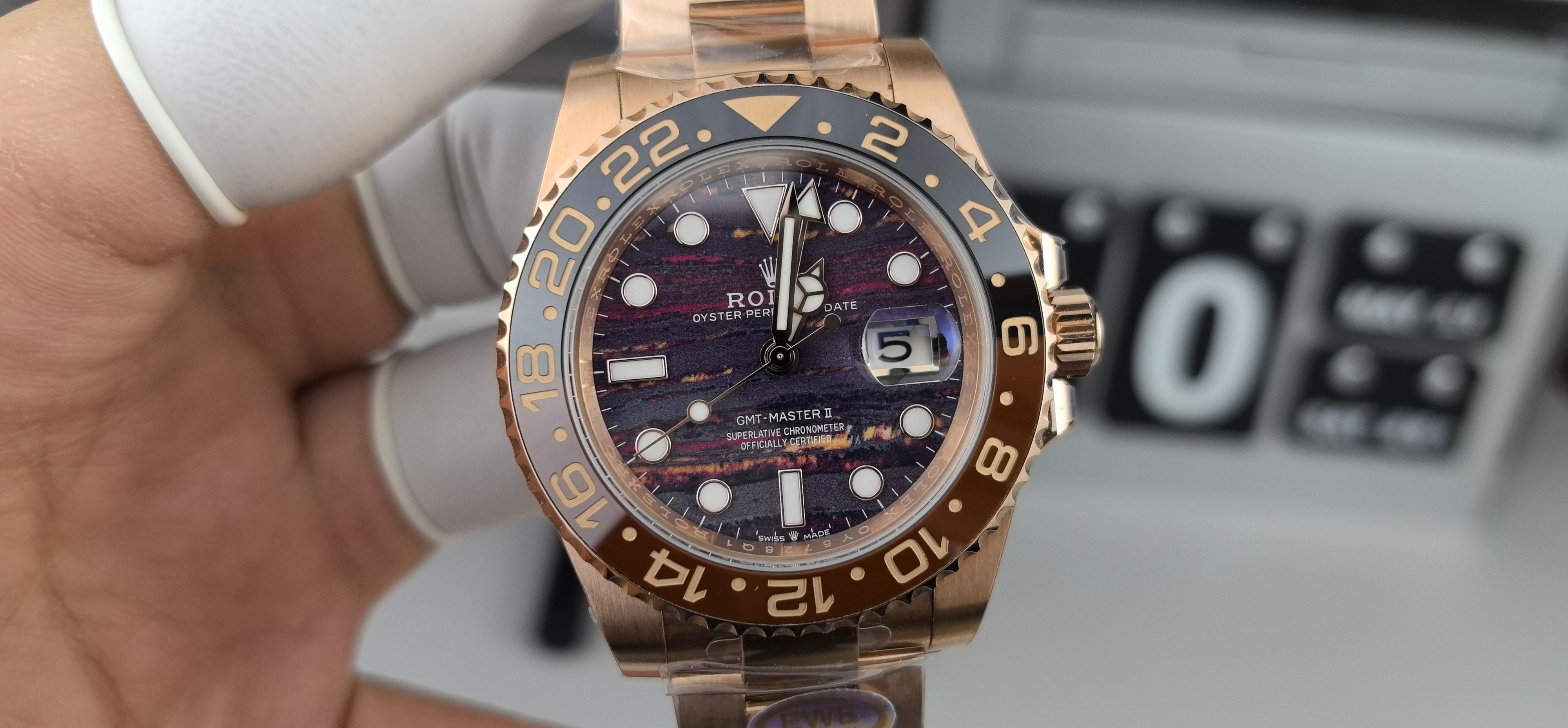 EWE新品三株玫金格林石头面