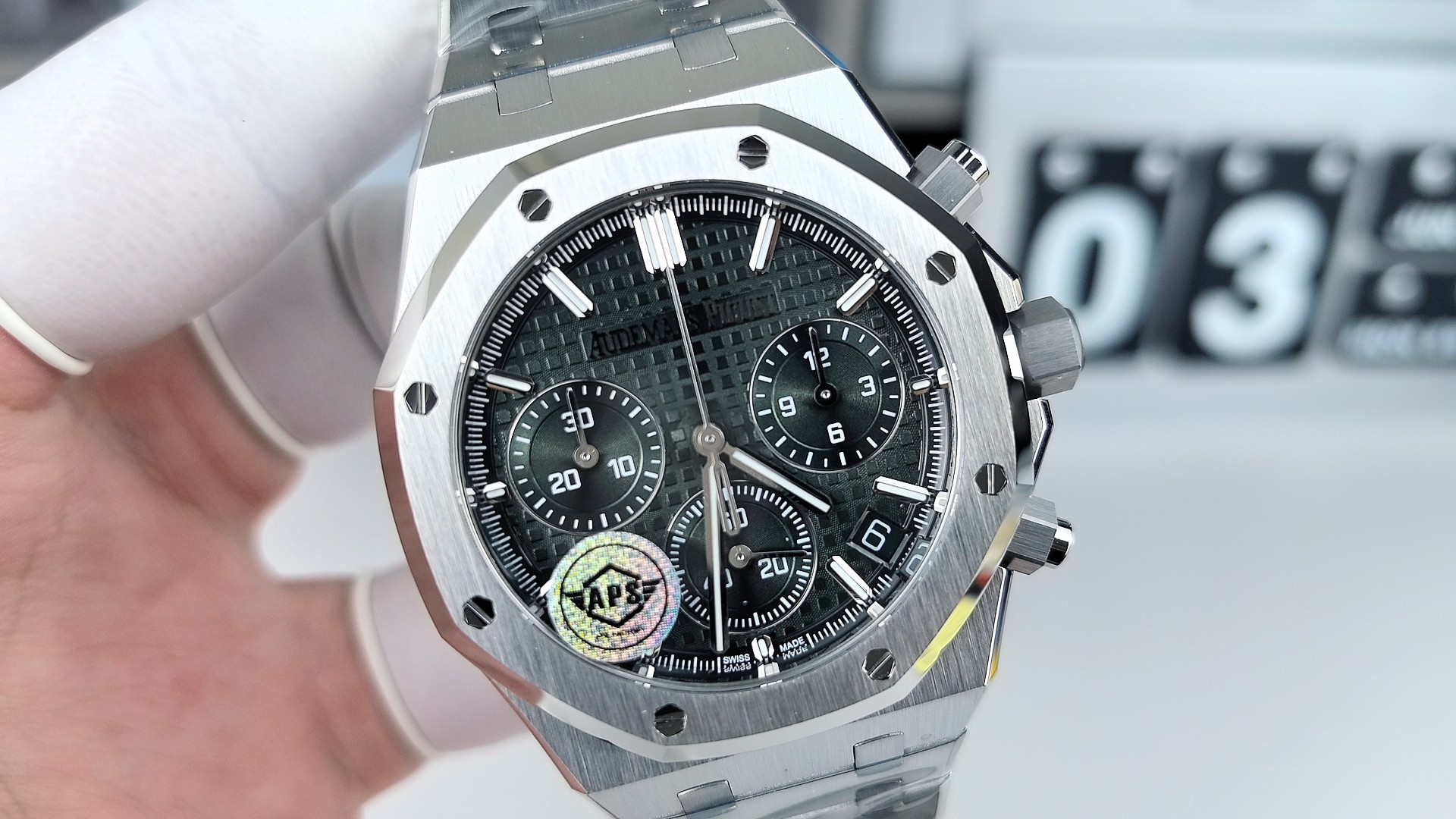 NO:387780,AS26240 dark green steel,19860909AS26240墨绿钢,,Watch