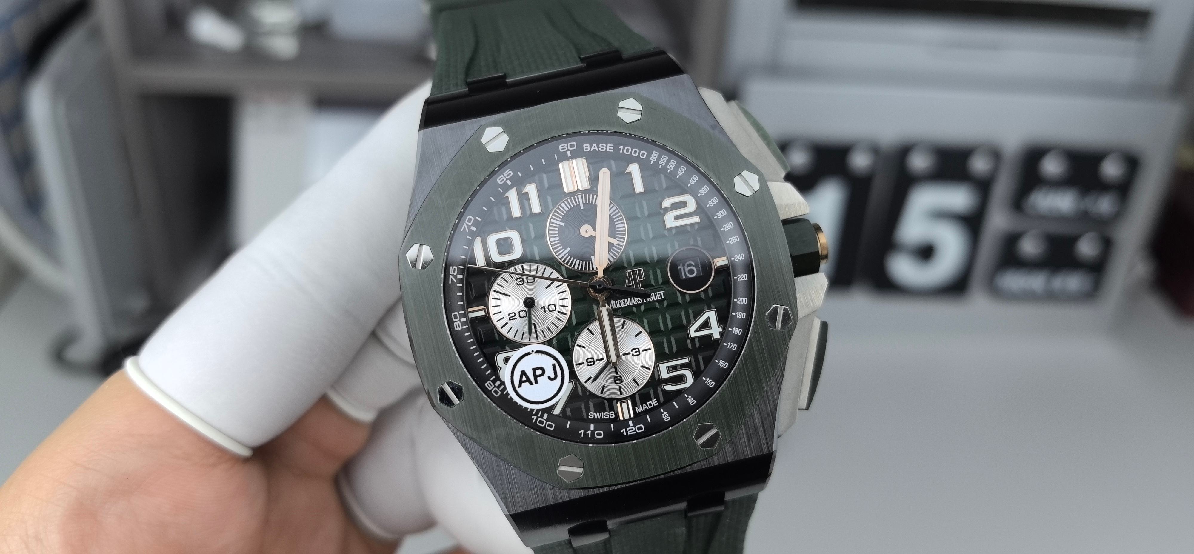 NO:389463,AJ26400 green ceramic digital green rose needle,19860909AJ26400绿陶瓷数字绿面玫针,,Watch