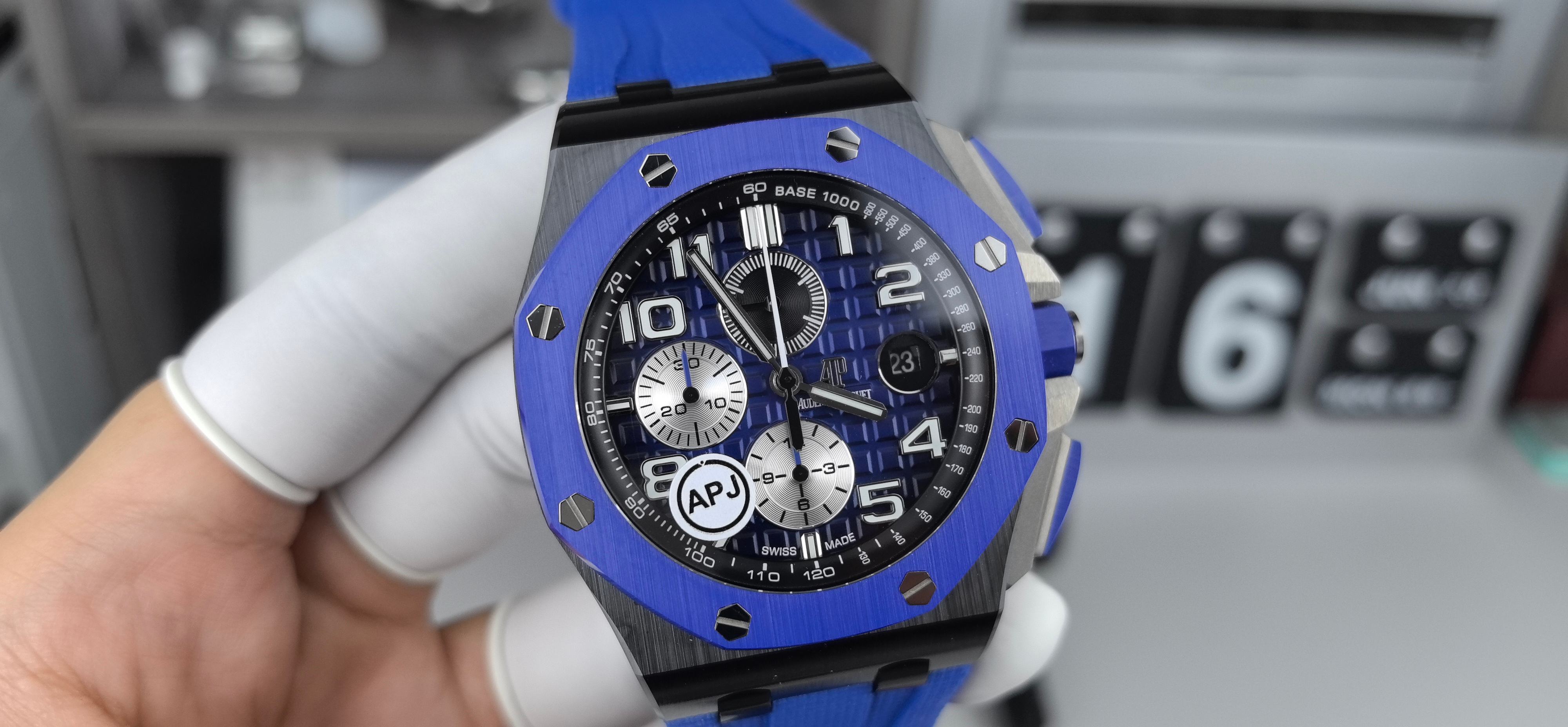 NO:391451,AJ26400 blue black ceramic digital blue surface,19860909AJ26400蓝黑陶瓷数字蓝面,,Watch