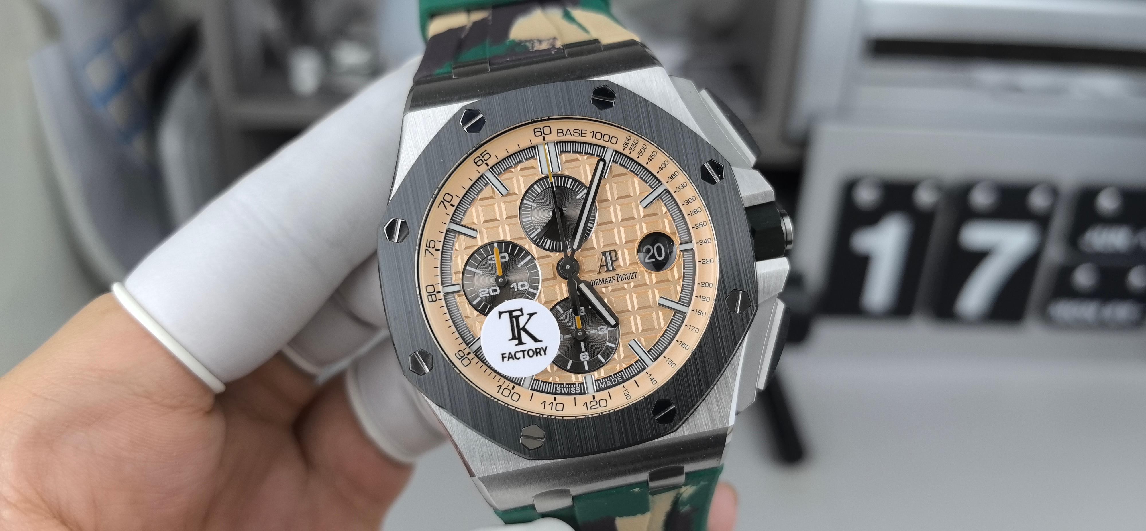 NO:391419,TK26400 Army green steel black ceramic clay yellow surface,19860909TK26400军绿钢黑陶瓷泥巴黄面,,Watch
