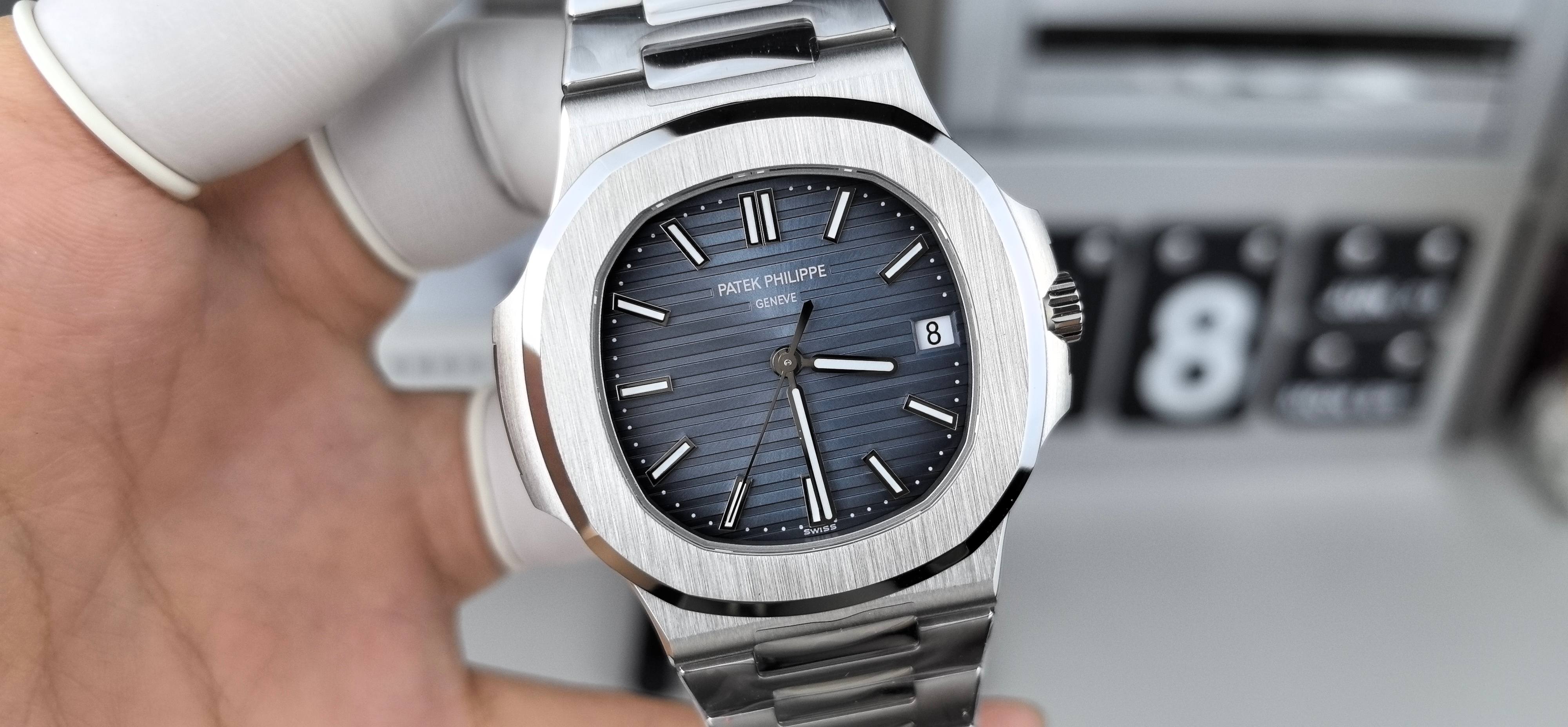NO:391461,3K Patata 5711 Nautilus Blue Surface,198609093K百达5711鹦鹉螺蓝面,,Watch