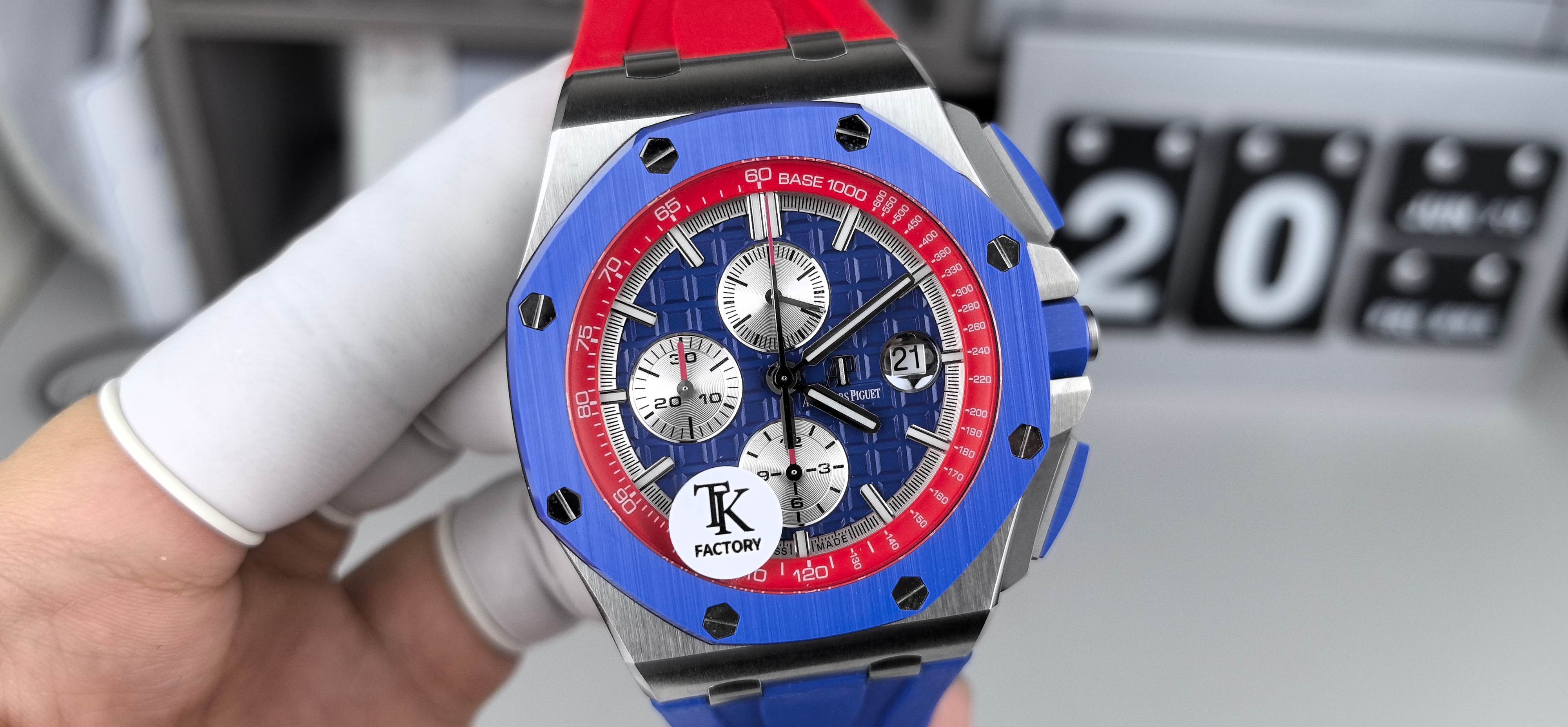 NO:391488,TK26400 blue ceramic red and blue matching,19860909TK26400蓝陶瓷红蓝配,,Watch