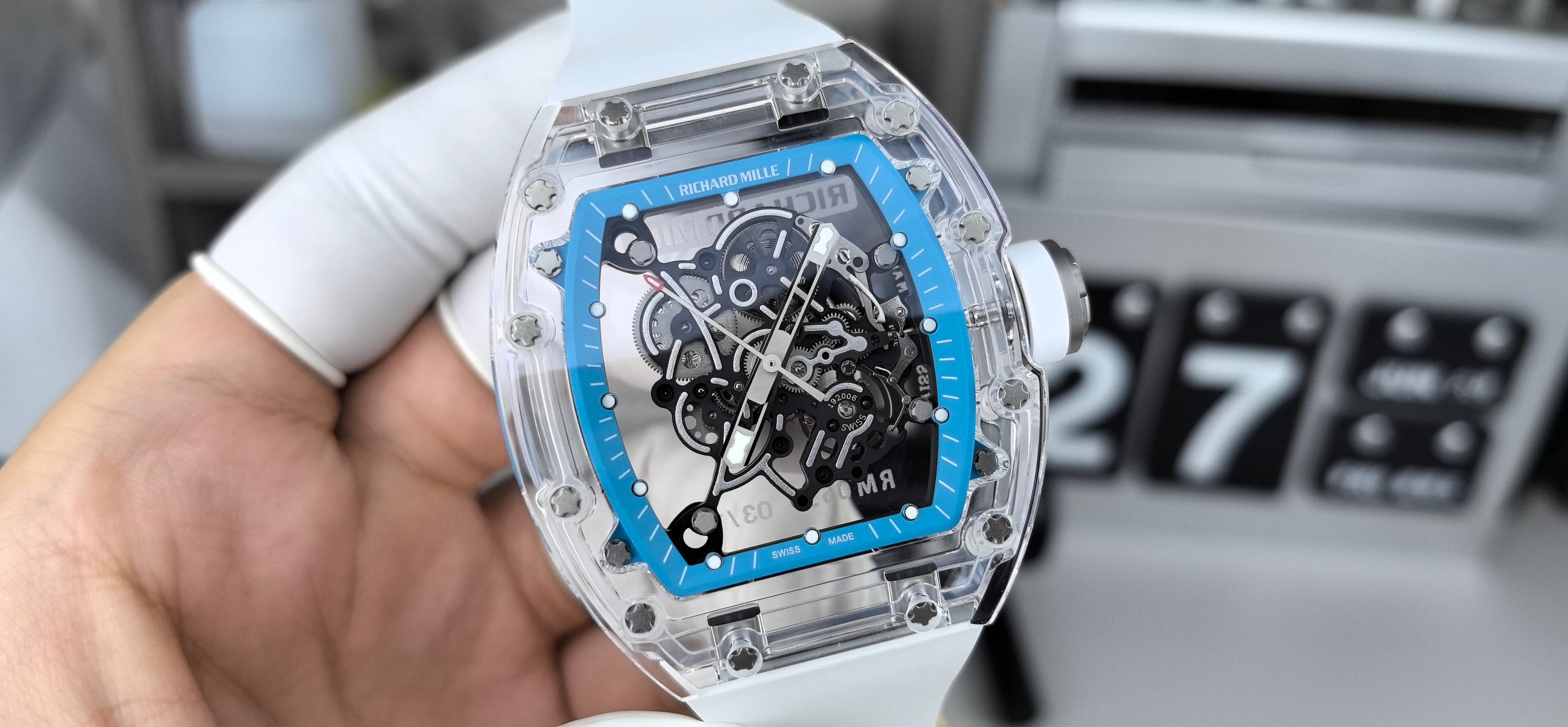 NO:389791,S crystal blue RM Dandong all-in-one machine,19860909S水晶蓝RM丹东一体机,,Watch