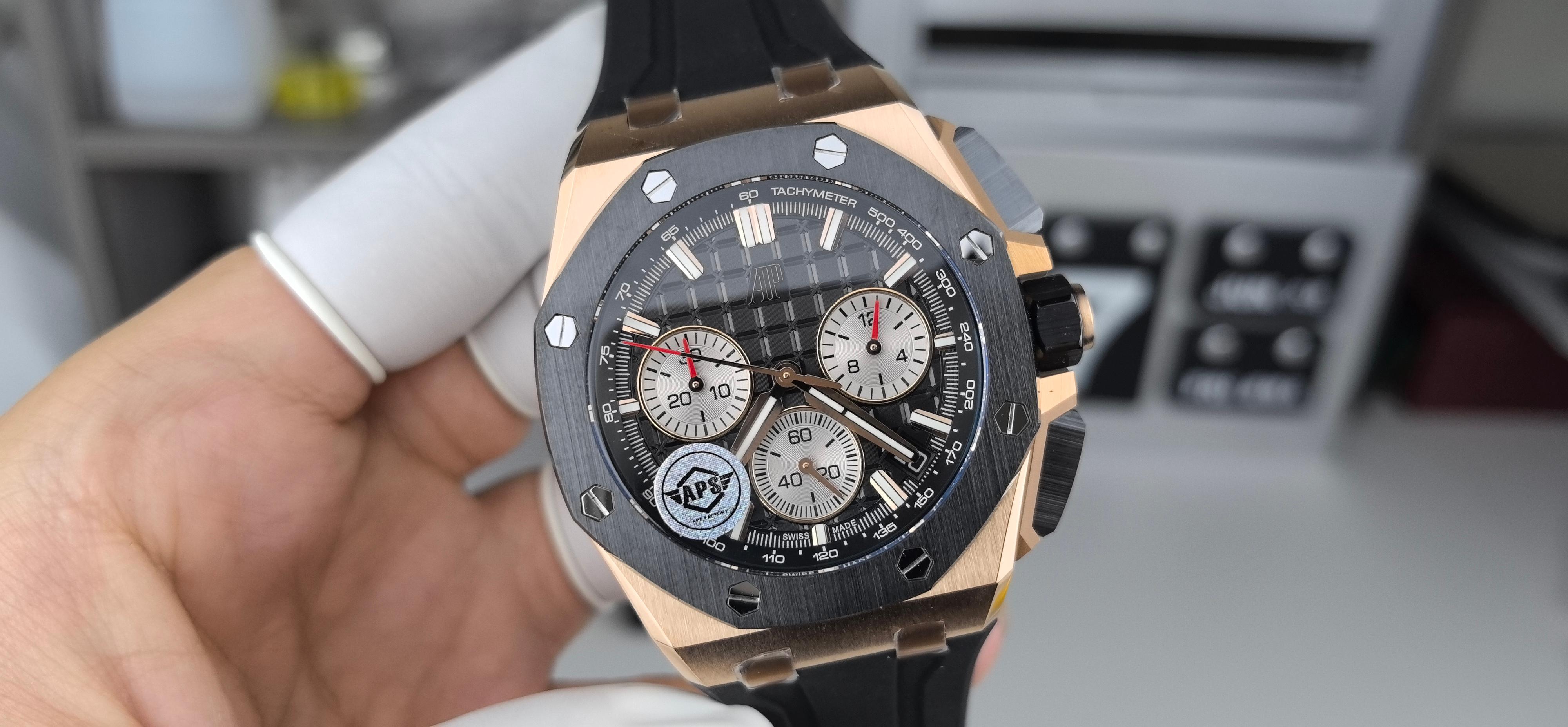 NO:391763,AS new product 26420 all-rose black ceramic, 4401 all-in-one machine, quick disassembly buckle,19860909AS新品26420全玫黑陶瓷,4401一体机,快拆表扣,,Watch