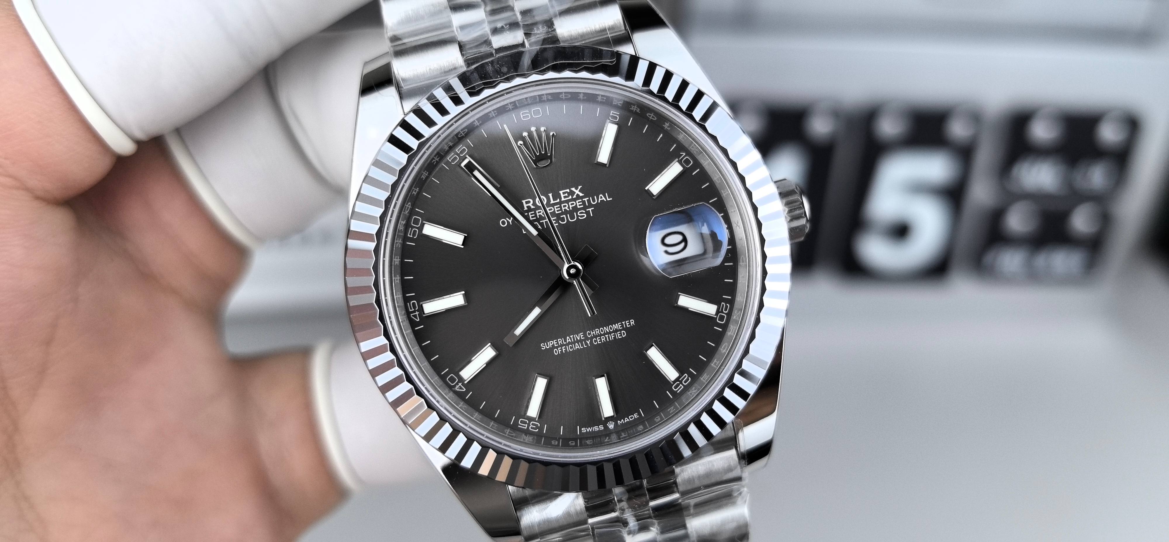 NO:394607,QF Green-faced Platinum Weight Log,19860909QF绿面白金配重日志,,Watch