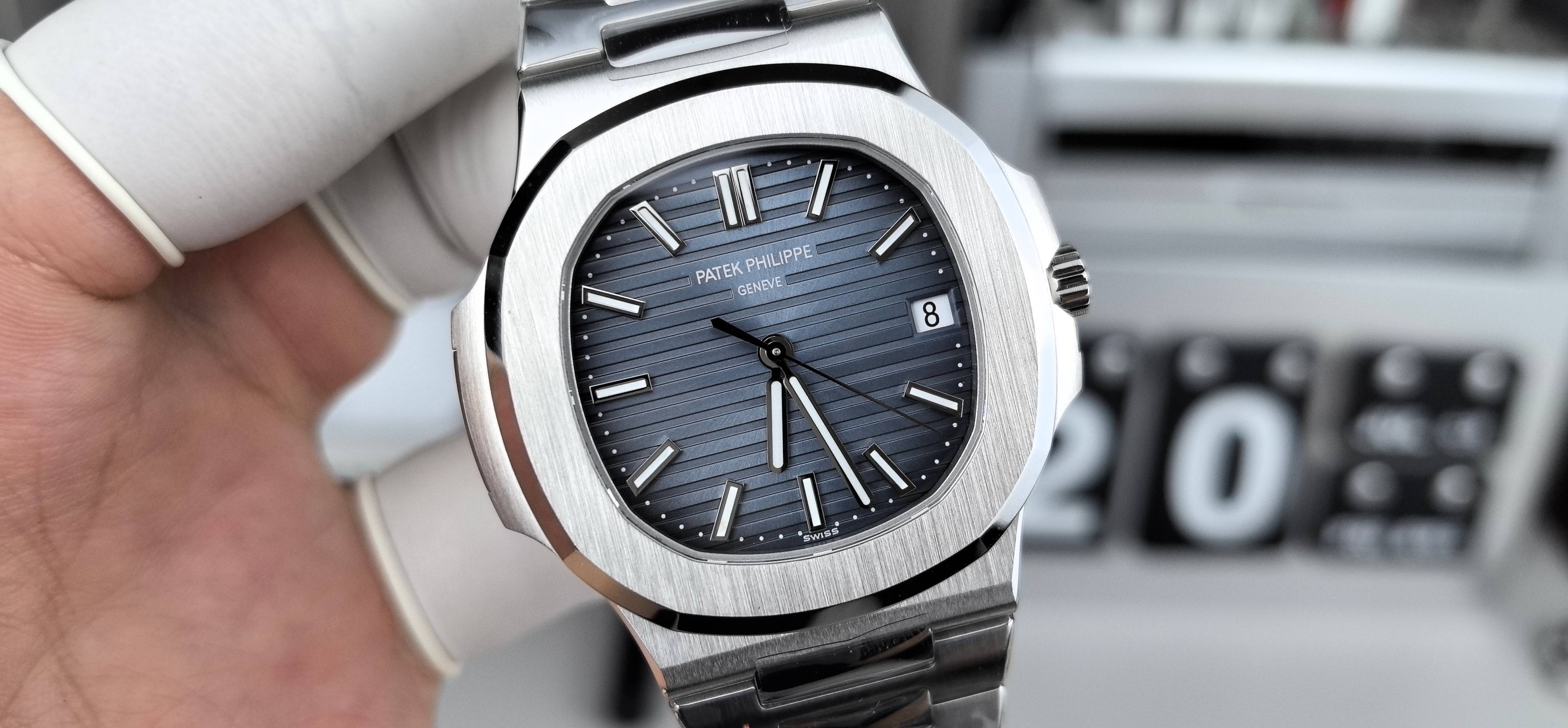 NO:394608,3K denim blue face 5711 nautilus,198609093K牛仔蓝面5711鹦鹉螺,,Watch