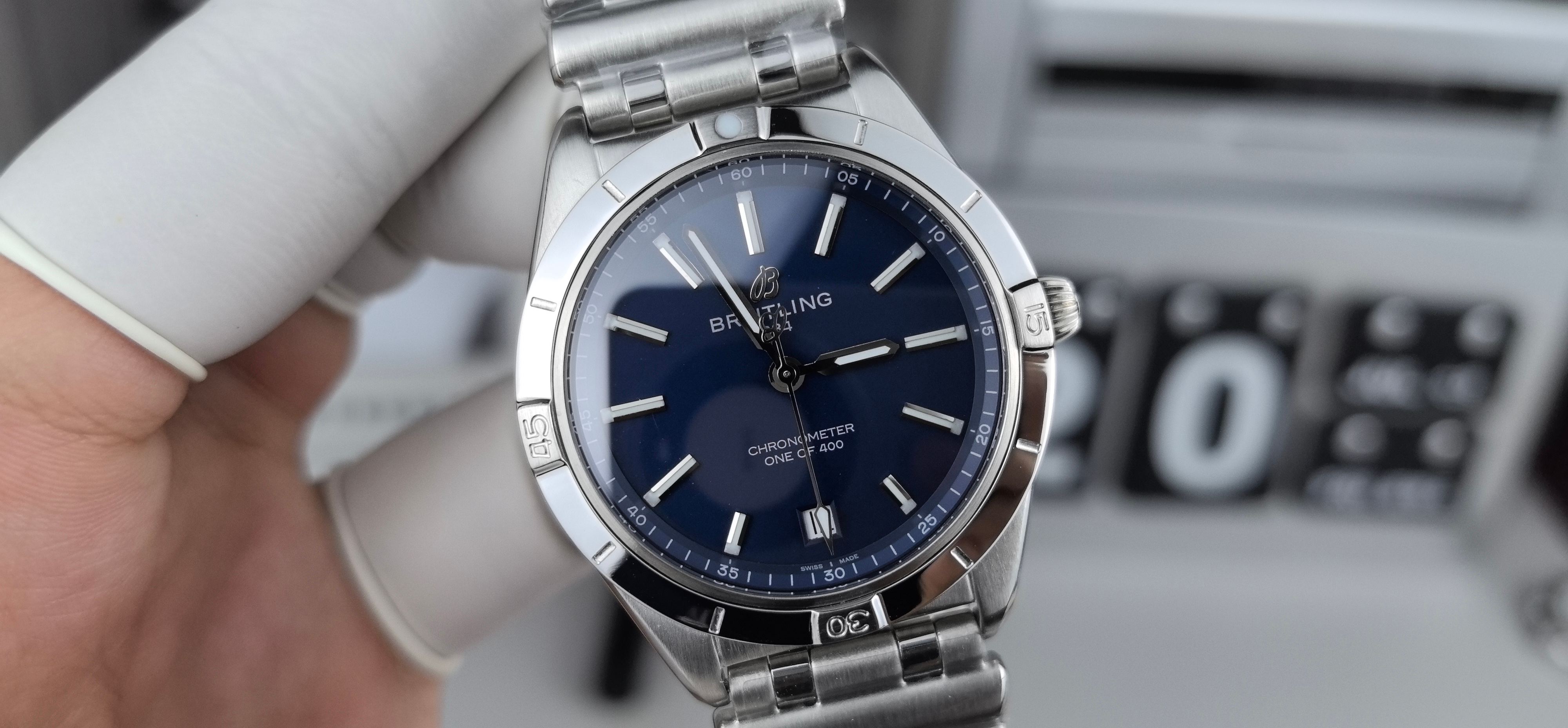 NO:394611,BLS36 Breitling bullet blue-faced steel belt, breitling19860909BLS36百年灵子弹头蓝面钢带,,breitling,Watch