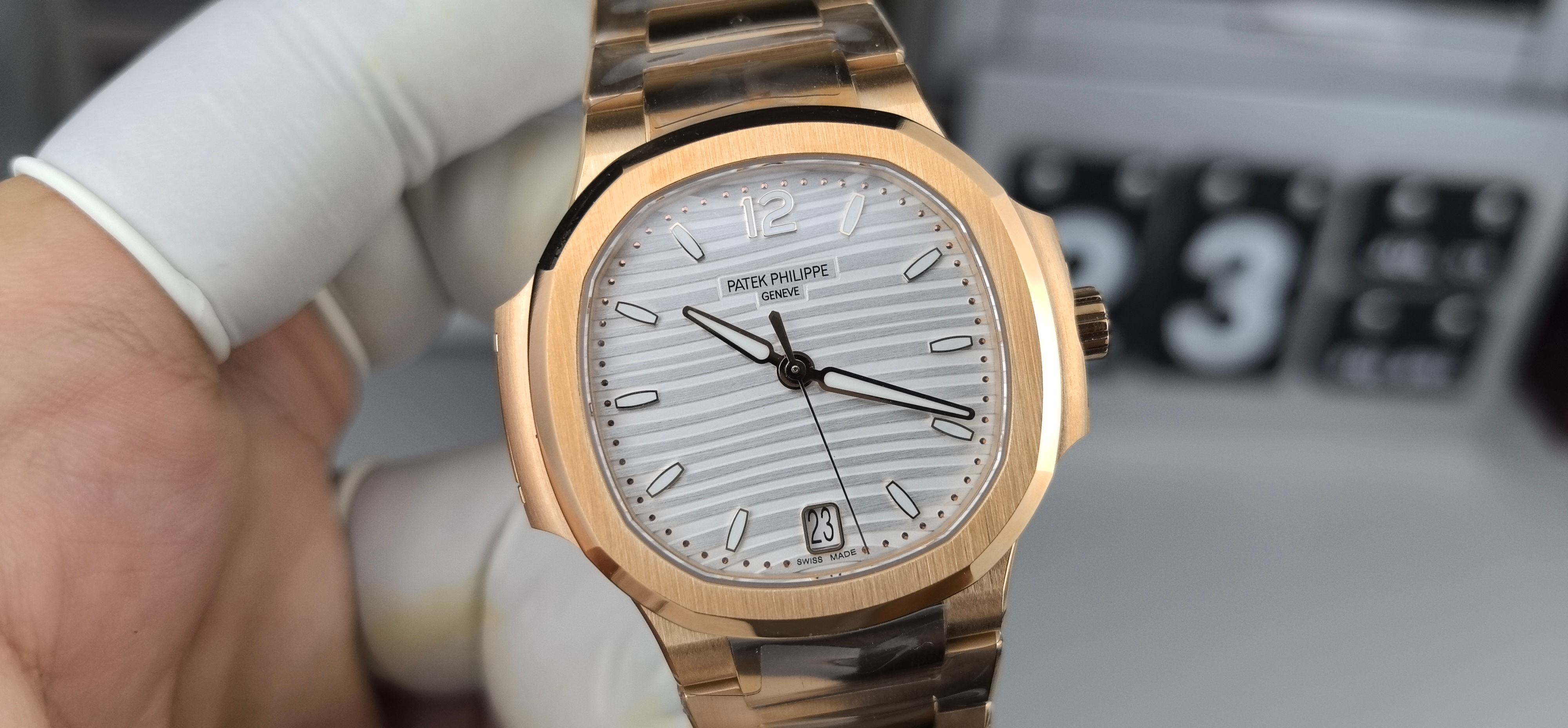 NO:394635,3K Nautilus full rose white flour,198609093K鹦鹉螺全玫白面,,Watch