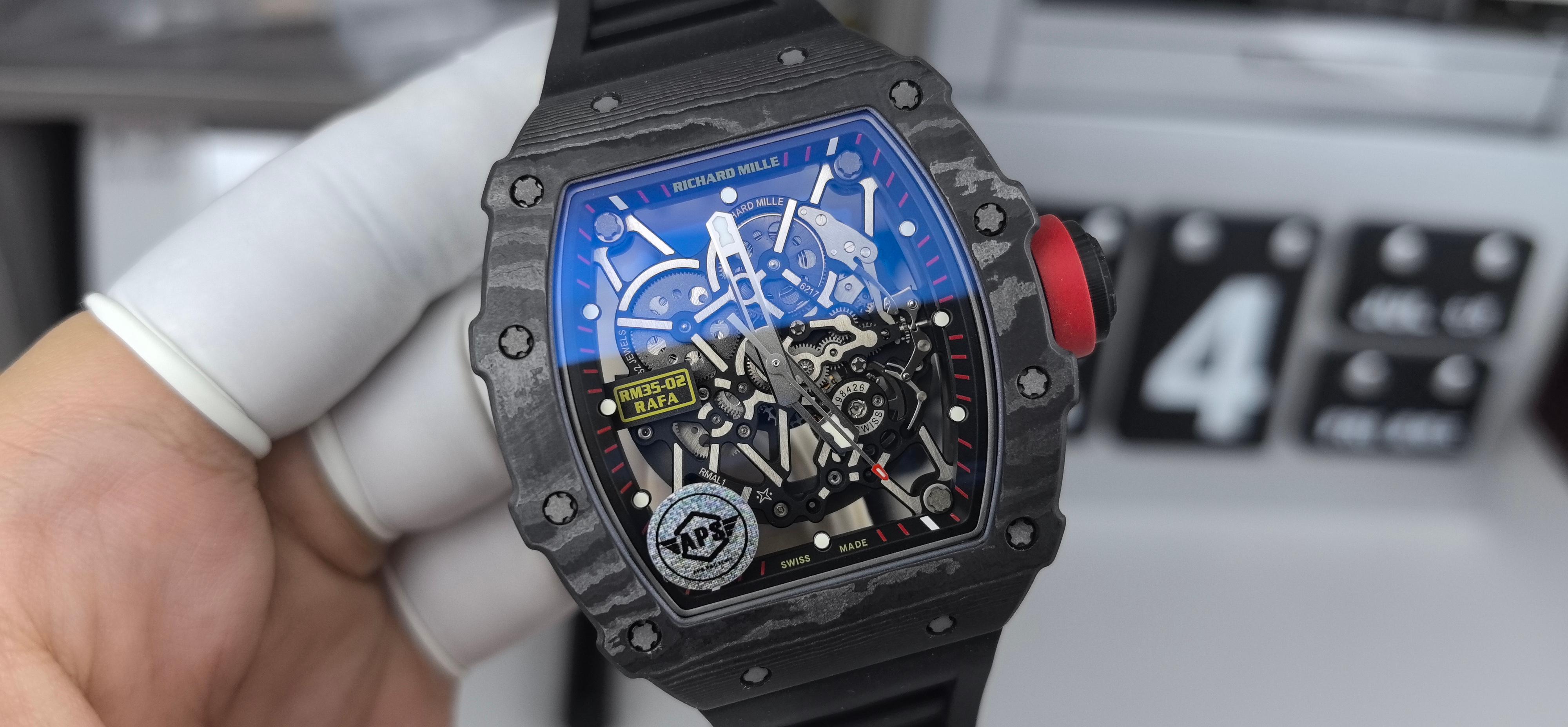 NO:394618,AS new RM35-02 carbon fiber red ears,19860909AS新款RM35-02碳纤维红耳,,Watch