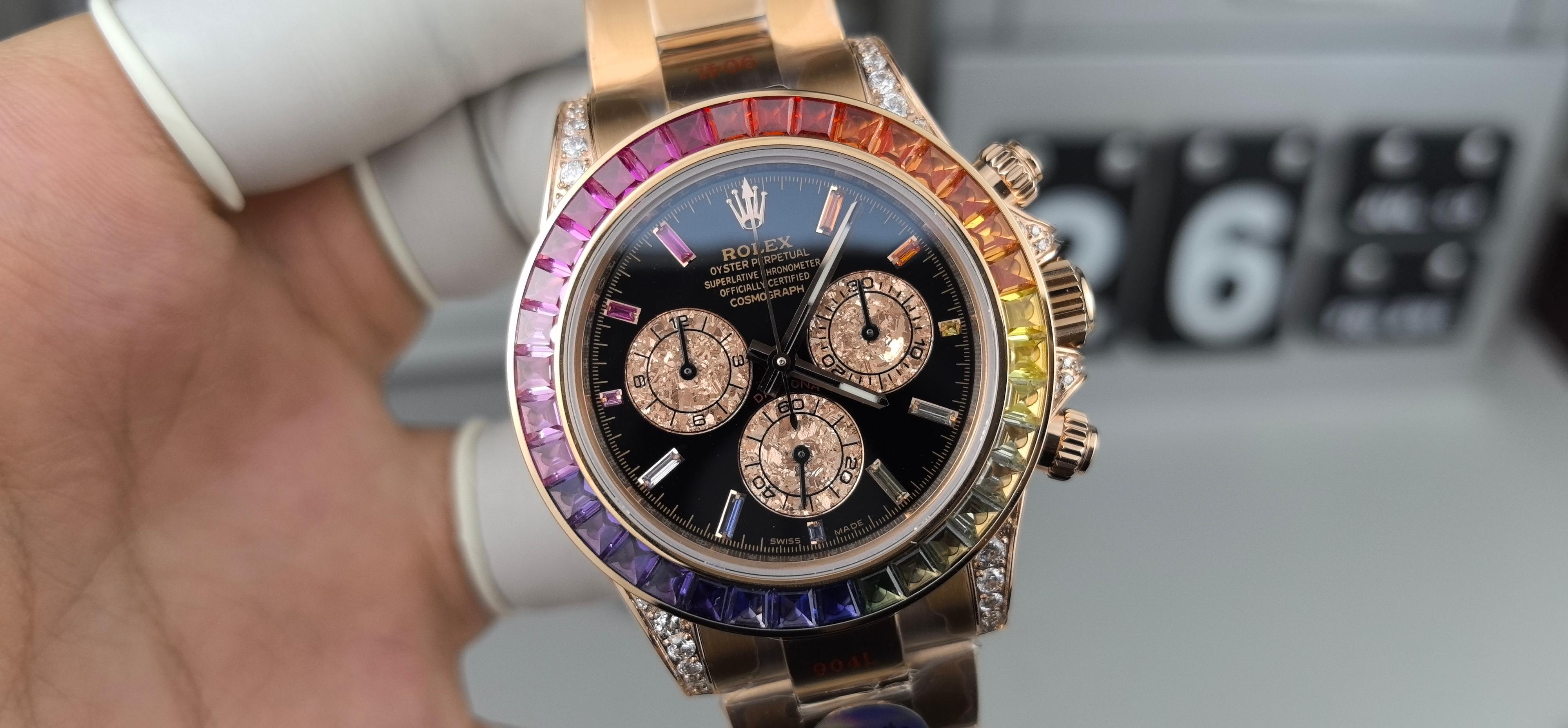 NO:394630,Zheng S Full Rose Rainbow Di,19860909正S全玫彩虹迪,,Watch