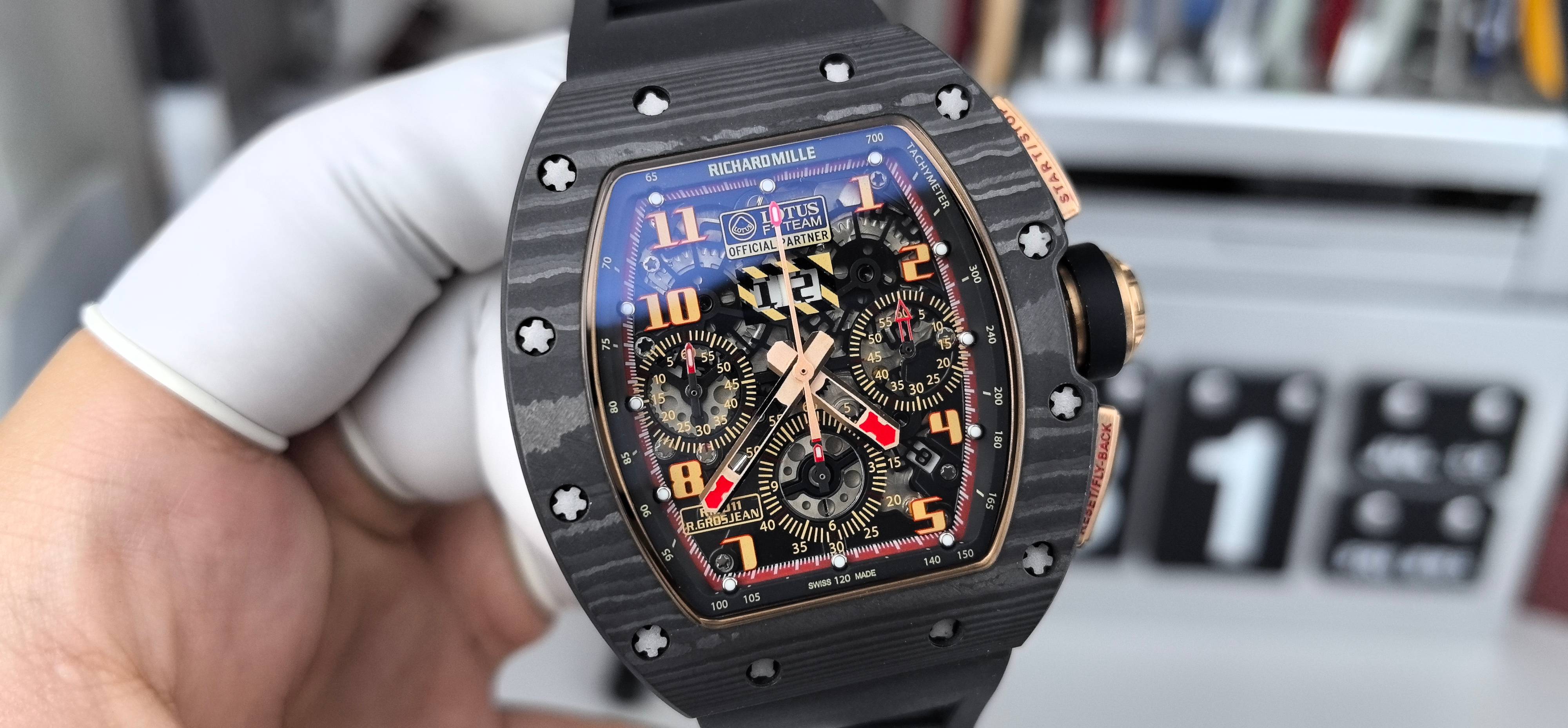 NO:394648,TW Richard Raceway RM011 carbon fiber,19860909TW理查赛道RM011碳纤维,,Watch