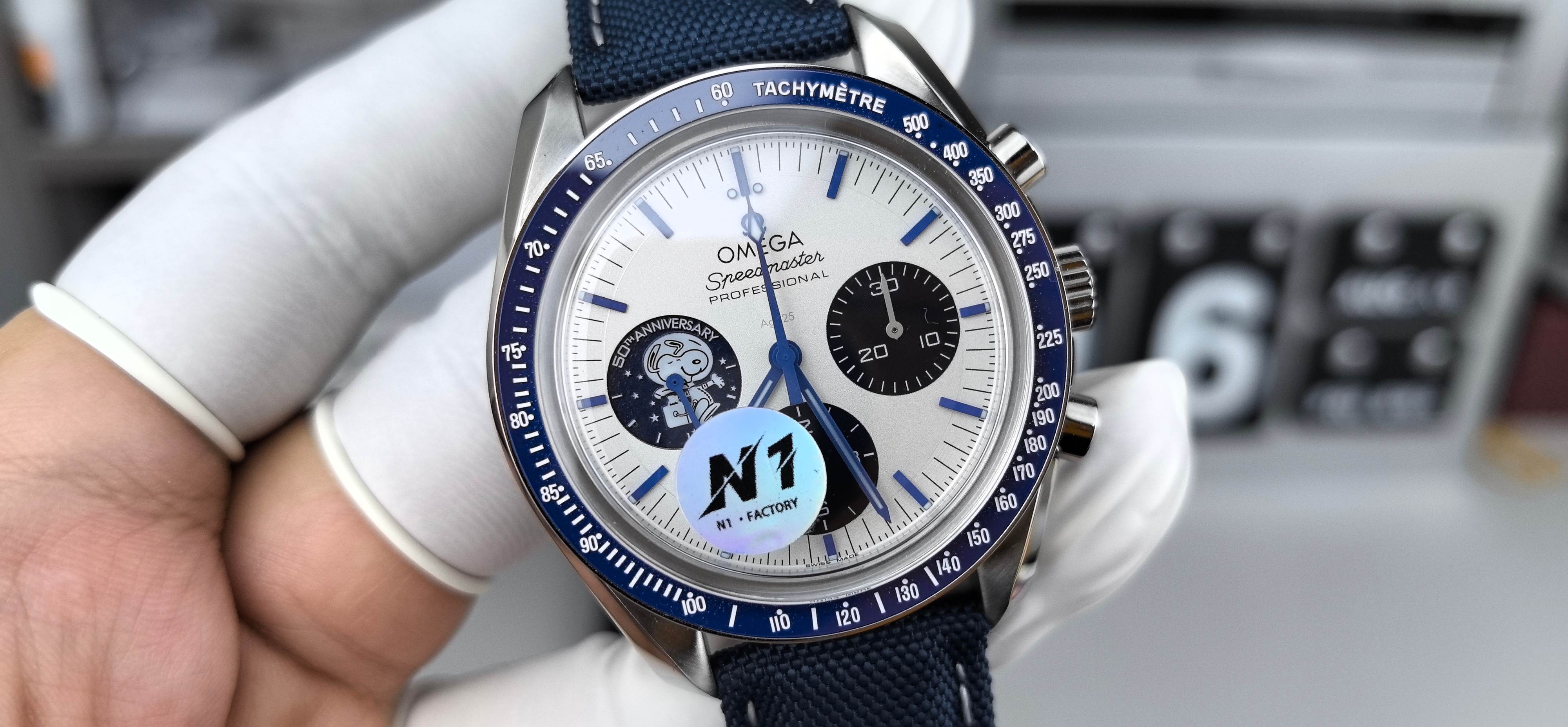 NO:384376,N1 Speedmaster Anniversary Rocket Snoopy Nylon Belt,19860909N1超霸周年纪念小火箭史努比尼龙布带,,Watch