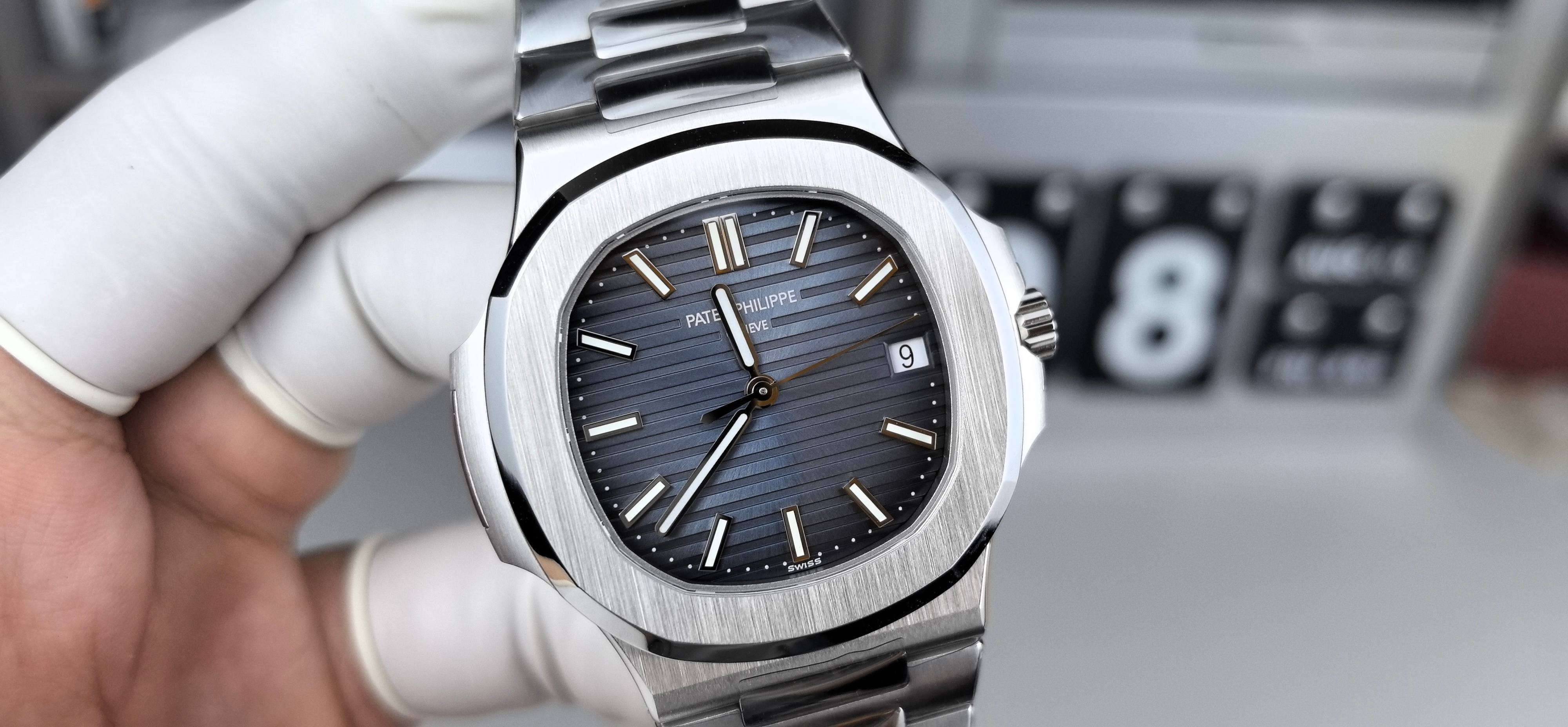 NO:384373,3K Nautilus 5711 Denim Blue All-in-One Machine,198609093K鹦鹉螺5711牛仔蓝一体机,,Watch