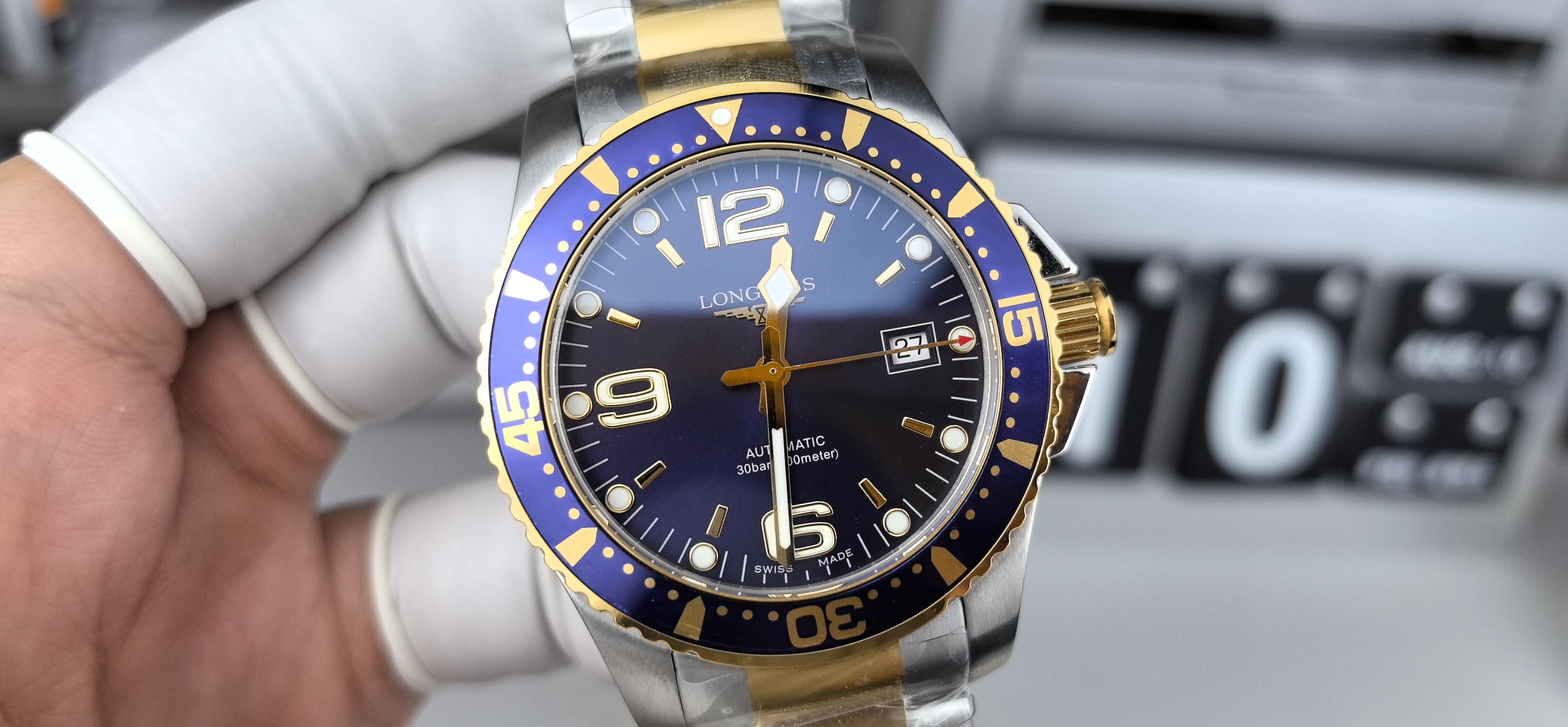 NO:384435,TW41 gold and blue face old Concas steel belt,19860909TW41间金蓝面老款康卡斯钢带,,Watch