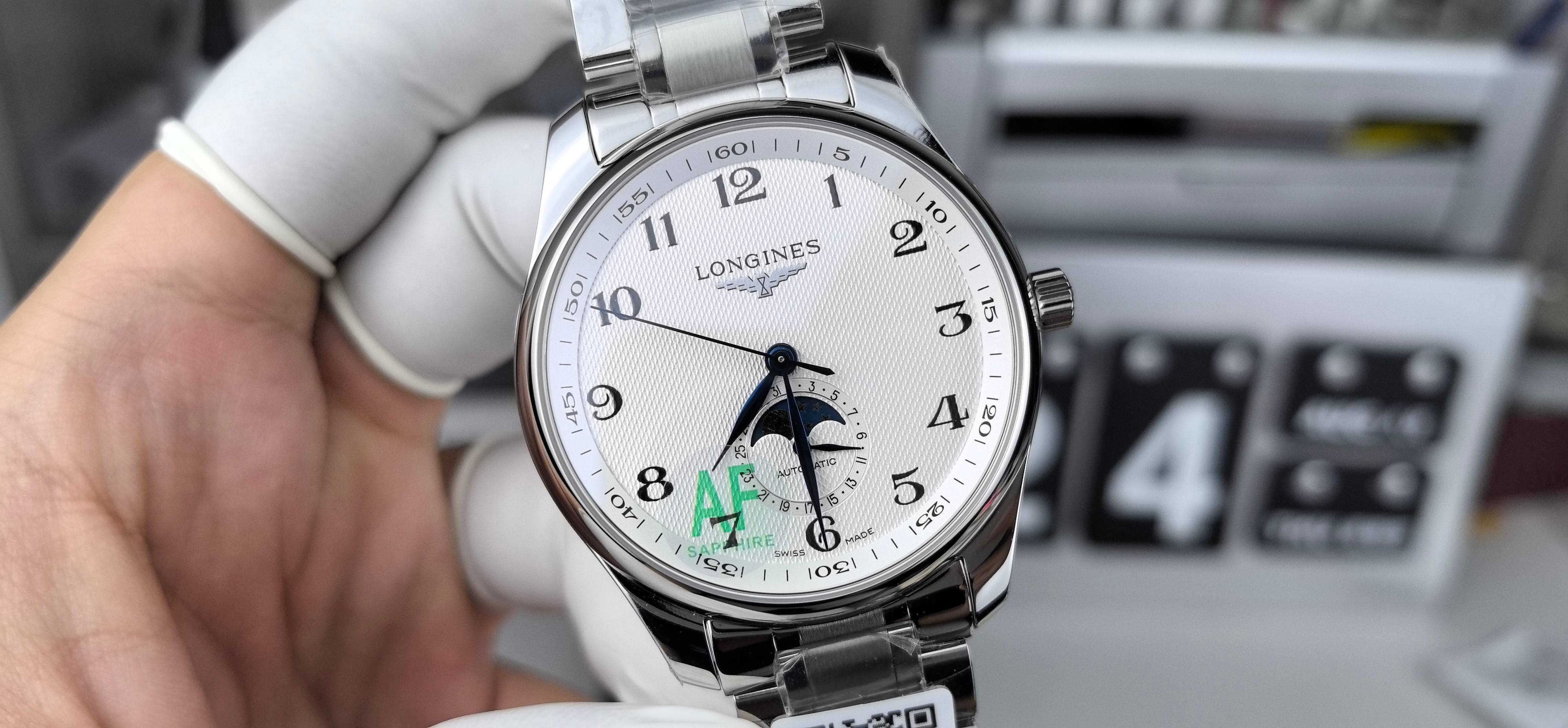 NO:385989,AF42 four-needle moon phase steel belt white surface, 899.5 all-in-one machine,19860909AF42四针月相钢带白面,899.5一体机,,Watch