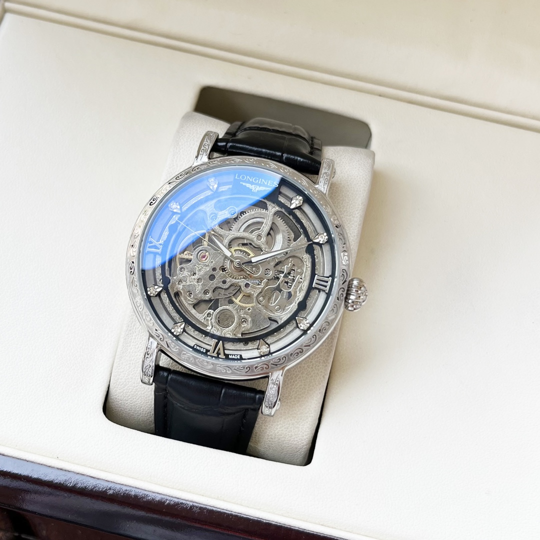 NO:393739,Unified. [New Design, Classic and Versatile] Longines - Longines Men's Watch Fully Automatic Mechanical Movement Mineral Strengthened Glass 316L Steel Case Leather Strap Fashionable and Elegant Business and Casual Size: Diameter 42mm Thickness 12mm, Longines19860909统一.【全新设计 经典百搭】浪琴-Longines 男士腕表 全自动机械机芯 矿物强化玻璃 316L精钢表壳 真皮表带 时尚大方 商务休闲 尺寸:直径42mm 厚度12mm,,longines,Watch