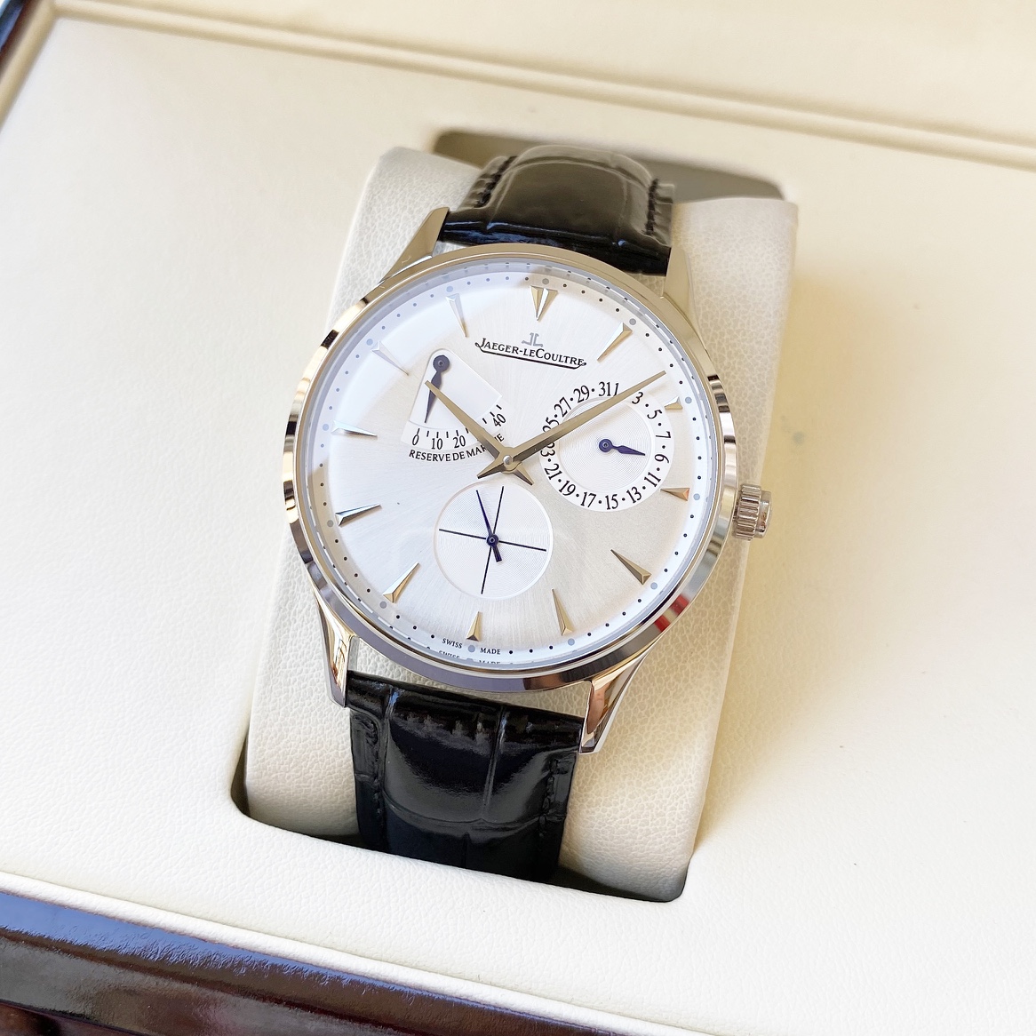 Classic White Shell Rose Gold Steel Belt Men’s Wristwatch: Simply Designed Hot Seller - 图片 1