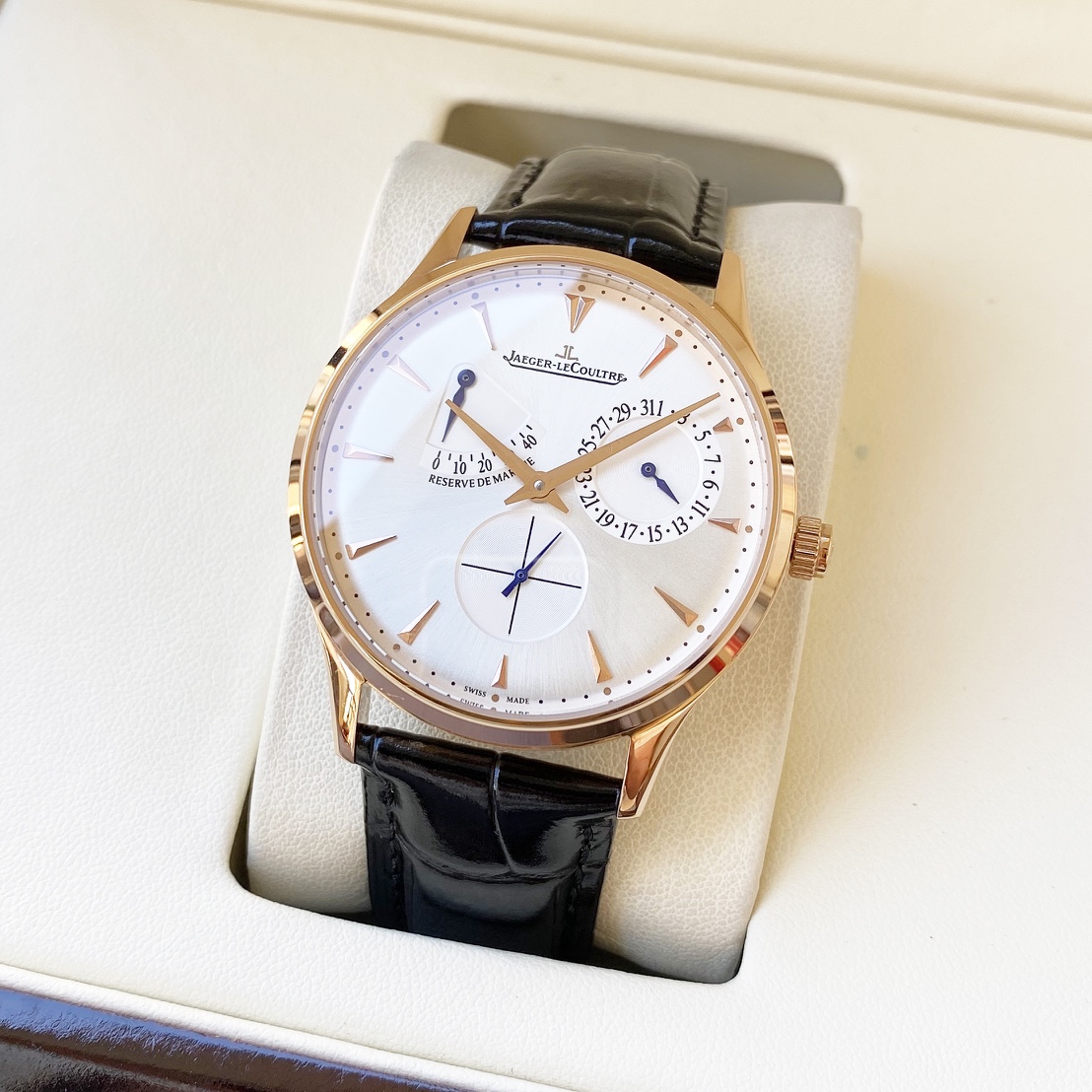 Classic White Shell Rose Gold Steel Belt Men’s Wristwatch: Simply Designed Hot Seller - 图片 2