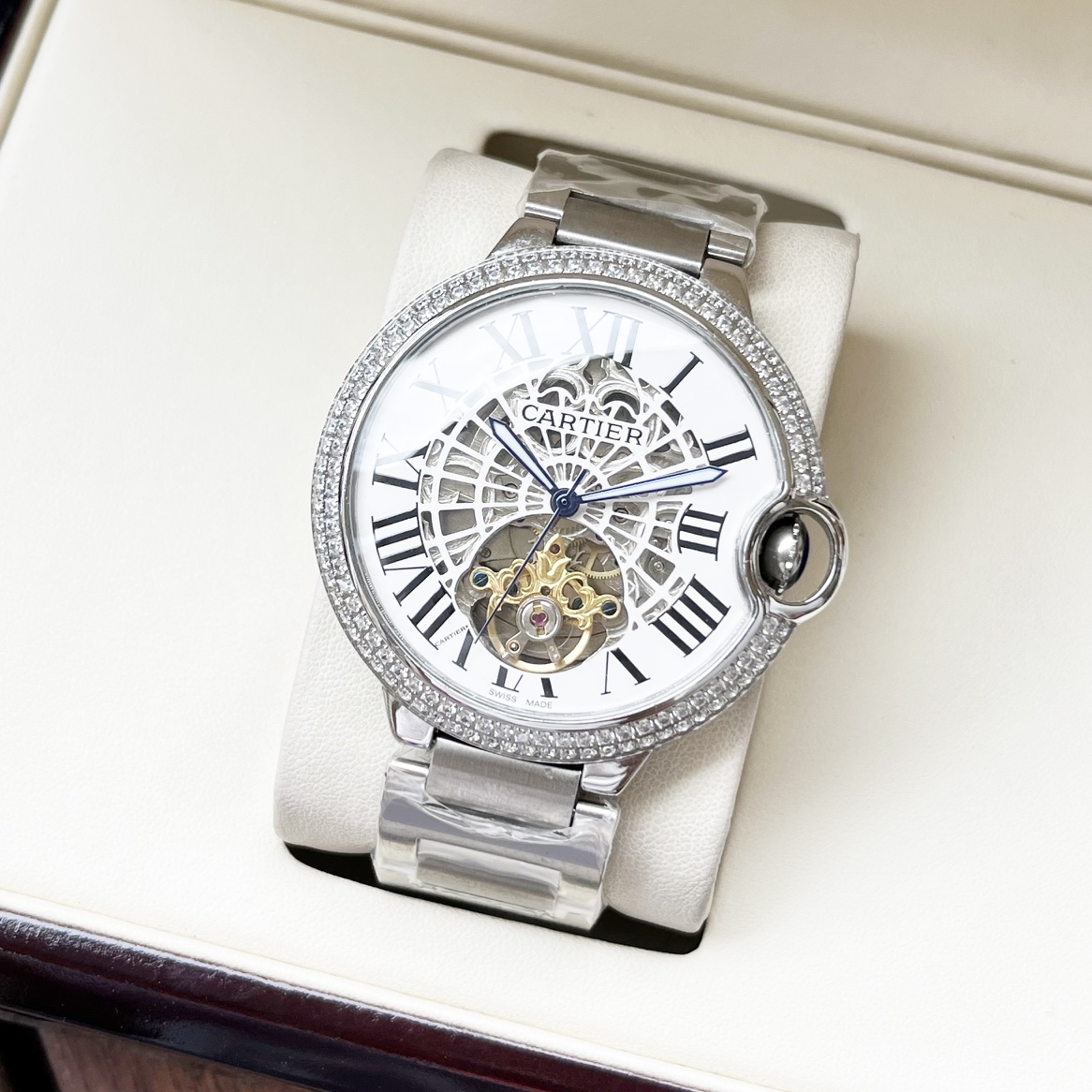 NO:393695,Unified. [Classic Style, Elegant Hot Selling] Cartier-Cartier Men's Watch Fully Automatic Mechanical Movement Mineral Strengthened Glass 316L Steel Case Steel Strap Fashion Design Business and Casual Size: Diameter 44mm Thickness 12mm, Cartier, Cartier19860909统一.【经典风格 优雅热卖】卡地亚-Cartier 男士腕表 全自动机械机芯 矿物强化玻璃 316L精钢表壳 精钢表带 时尚设计 商务休闲 尺寸:直径44mm 厚度12mm,,cartier,cartier,Watch