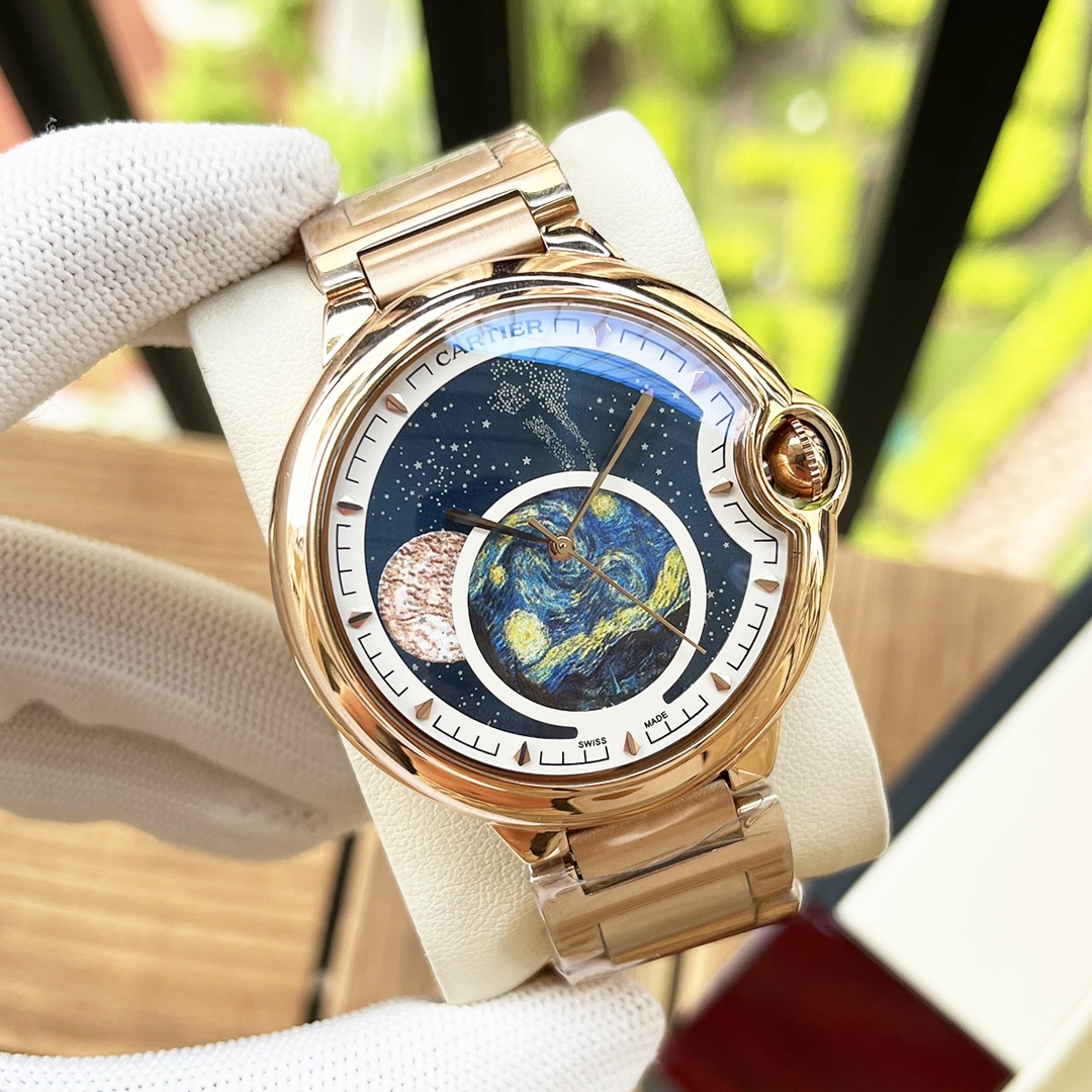 Cartier 白壳5 玫瑰金 钢带+30 【简约设计 优雅大方】卡地亚-Cartier 男士腕表 全自动机械机芯 矿物强化玻璃 316L精钢表壳 精钢/真皮表带 商务休闲 绅士 尺寸:径44mm 厚度12mm