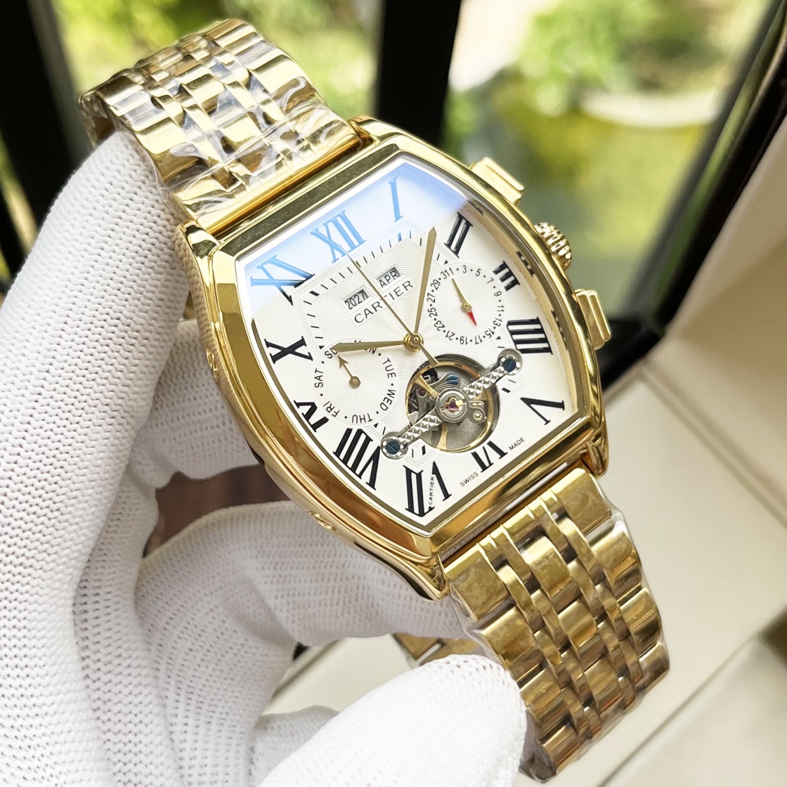 Cartier 全新风格 卡地亚-Cartier 男士腕表 全自动机械机芯 矿物强化玻璃 316L精钢表壳 精钢表带 休闲 商务 尺寸:径44mm 厚度12mm