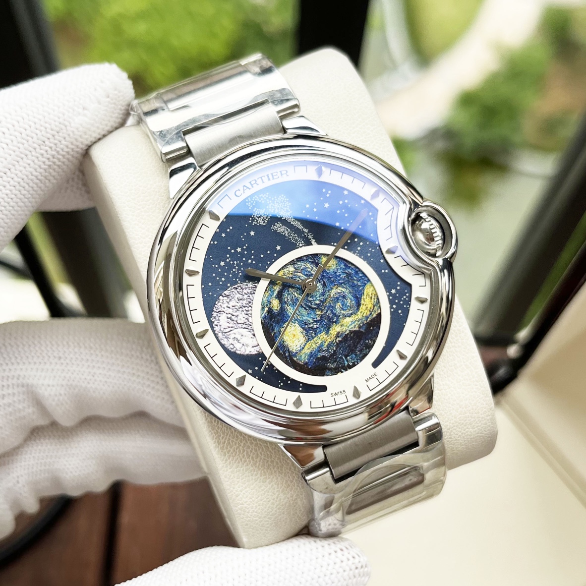 Cartier 白壳5 玫金壳 钢带+30 【全新风格 】卡地亚-Cartier 男士腕表 全自动机械机芯 矿物强化玻璃 316L精钢表壳 真皮/精钢表带 休闲 商务 尺寸:径44mm 厚度12mm