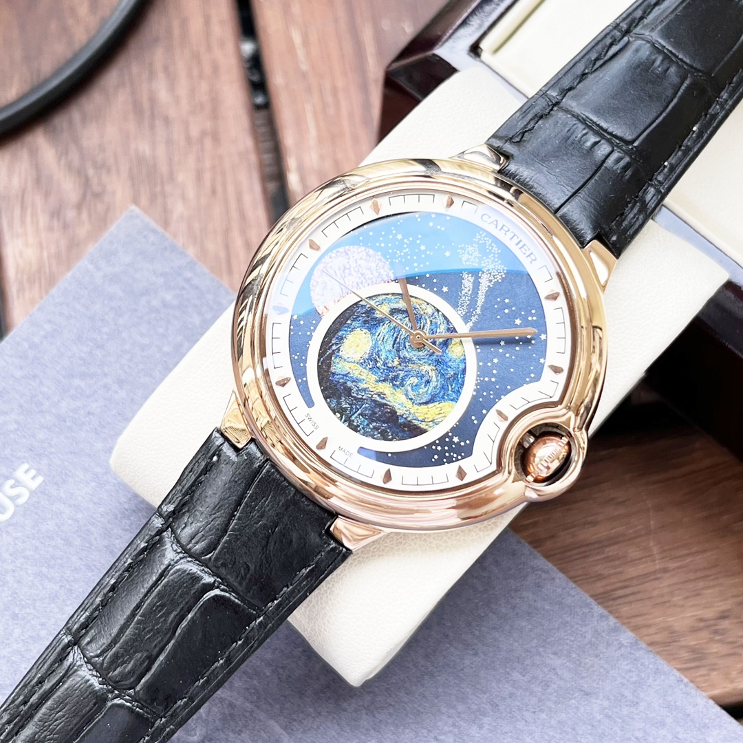 Cartier 白壳5 玫金壳 钢带+30 【全新风格 】卡地亚-Cartier 男士腕表 全自动机械机芯 矿物强化玻璃 316L精钢表壳 真皮/精钢表带 休闲 商务 尺寸:径44mm 厚度12mm