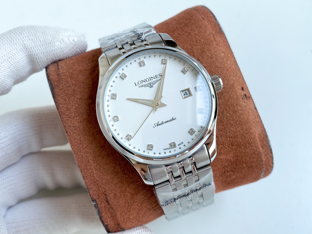 NO:394044,White shell, gold shell, steel belt. Citizen white shell, gold shell 580, steel belt. Classic upgraded again, two movements are free to choose [Classic style, elegant and atmospheric] Longines-Longines Men's watch Fully automatic machinery/Citizen 8215 movement Mineral reinforced glass 316L stainless steel case Steel strap Simple and fashionable Business and casual Size: Diameter 40mm Thickness 12mm, longines19860909白壳,金壳,钢带. 西铁城白壳,金壳580,钢带. 经典再次升级,两种机芯随意选择【经典风格 优雅大气】浪琴-Longines 男士腕表 全自动机械/西铁城8215机芯 矿物强化玻璃 316L精钢表壳 精钢表带 简约时尚 商务休闲 尺寸:直径40mm 厚度12mm,,longines,Watch