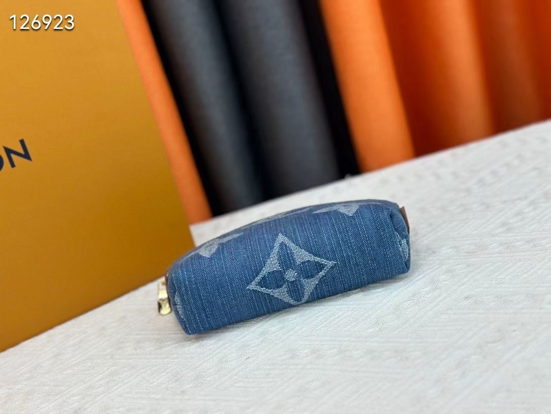 P175 Pochette Cosmétique - モダンなデニム化粧ポーチ