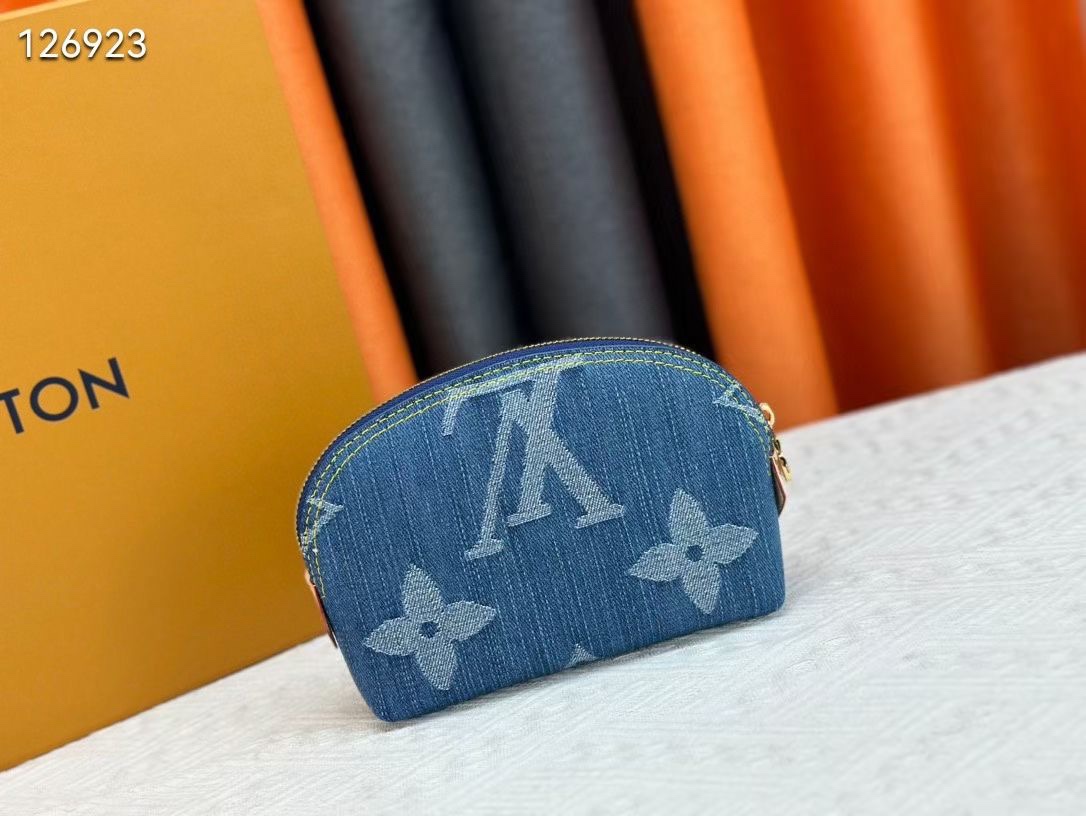 P175 Pochette Cosmétique - モダンなデニム化粧ポーチ