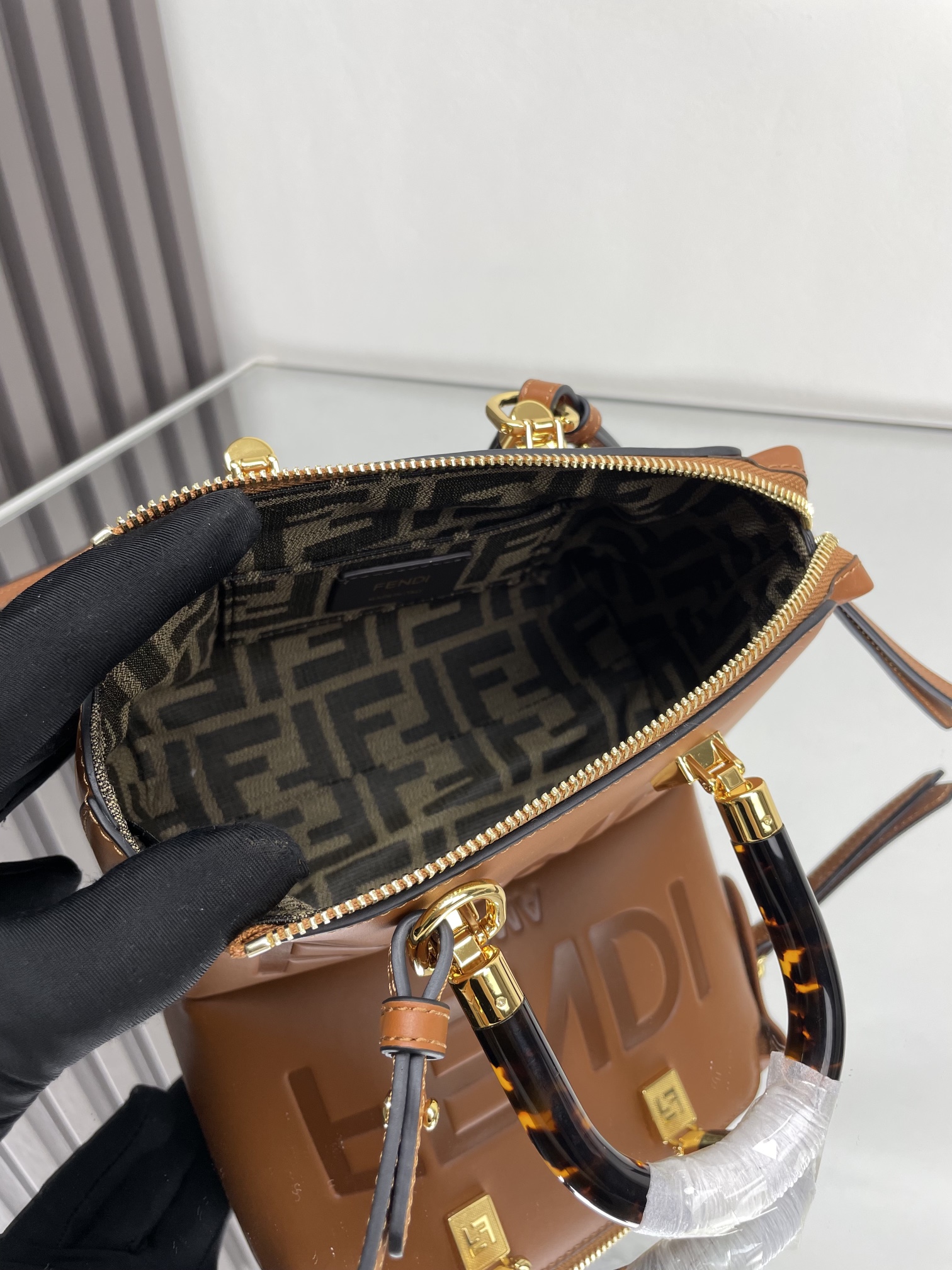 Fendi Mini By The Way Brown Leather Top Handle Crossbody Bag 7 i1712377776 6569 0