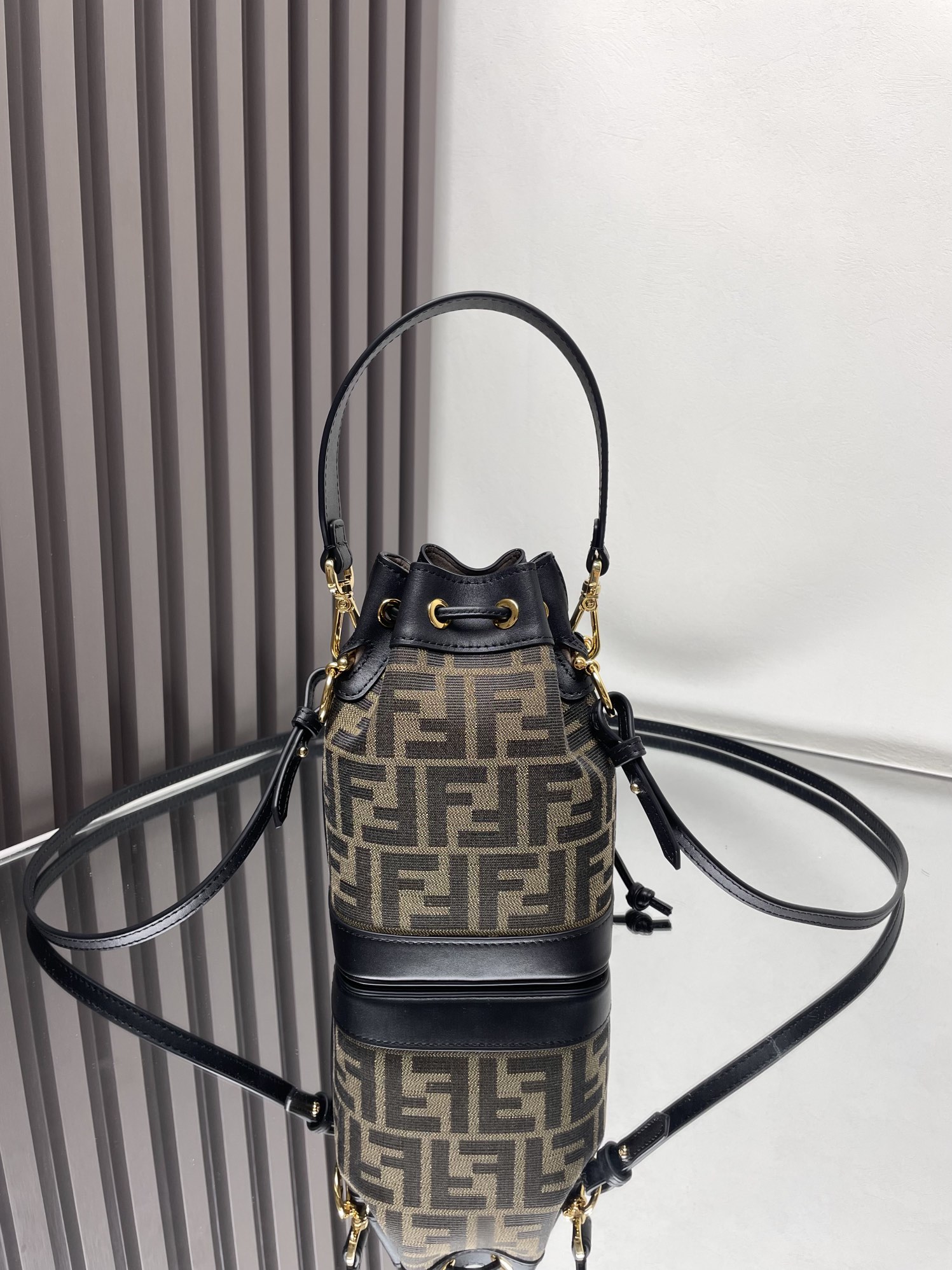 Fendi Mon Tresor Mini Bucket Bag with FF Motif Embroidery and Transparent Sequins 5 i1712413488 1662 7