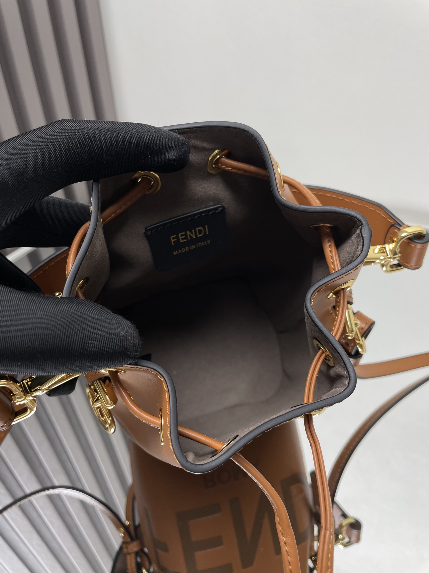 Fendi Mon Tresor Mini Bucket Bag Italian Leather with Embossed Logo 8 i1712414656 2320 3