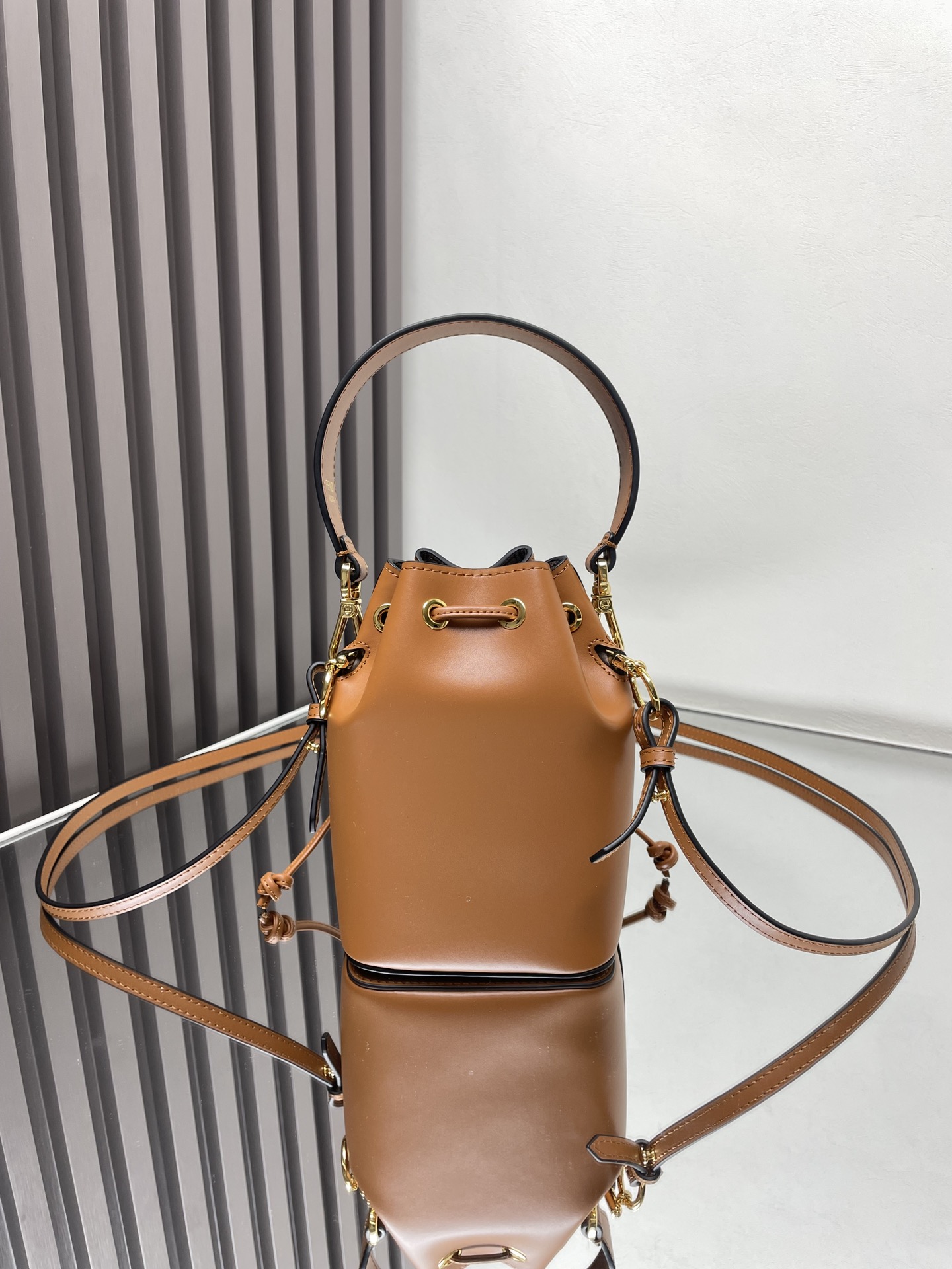 Fendi Mon Tresor Mini Bucket Bag Italian Leather with Embossed Logo 6 i1712414656 7478 0