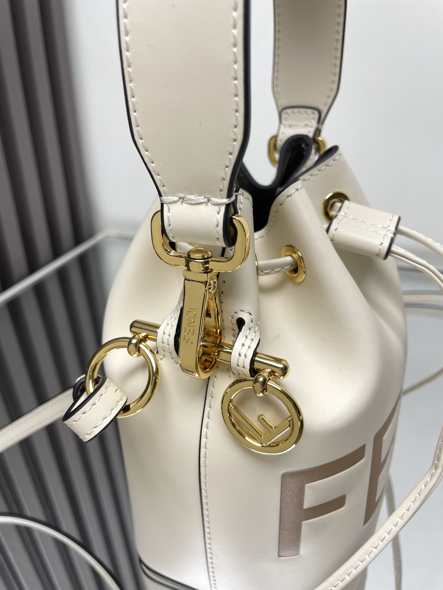 Fendi Mon Tresor Mini Bucket Bag - Italian Leather, Classic Logo, and Drawstring 4 i1712440917 6445 0