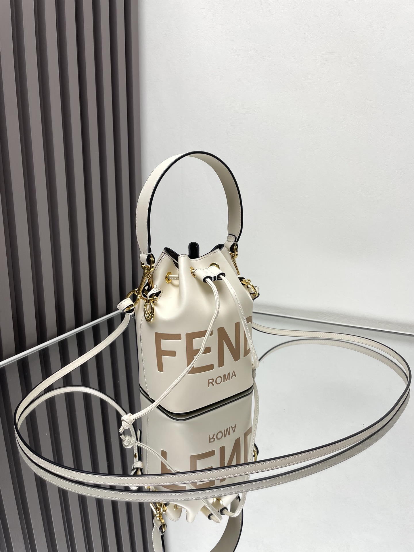 Fendi Mon Tresor Mini Bucket Bag - Italian Leather, Classic Logo, and Drawstring 2 i1712440917 7178 2