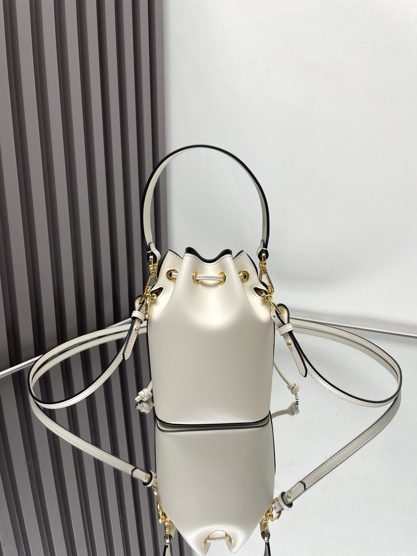Fendi Mon Tresor Mini Bucket Bag - Italian Leather, Classic Logo, and Drawstring 6 i1712440917 9005 4