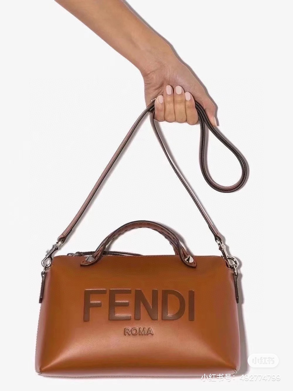 Fendi Roma Amor Peekaboo Iconic Medium Brown Leather Satchel Shoulder Bag 4 i1713622350 6333 2