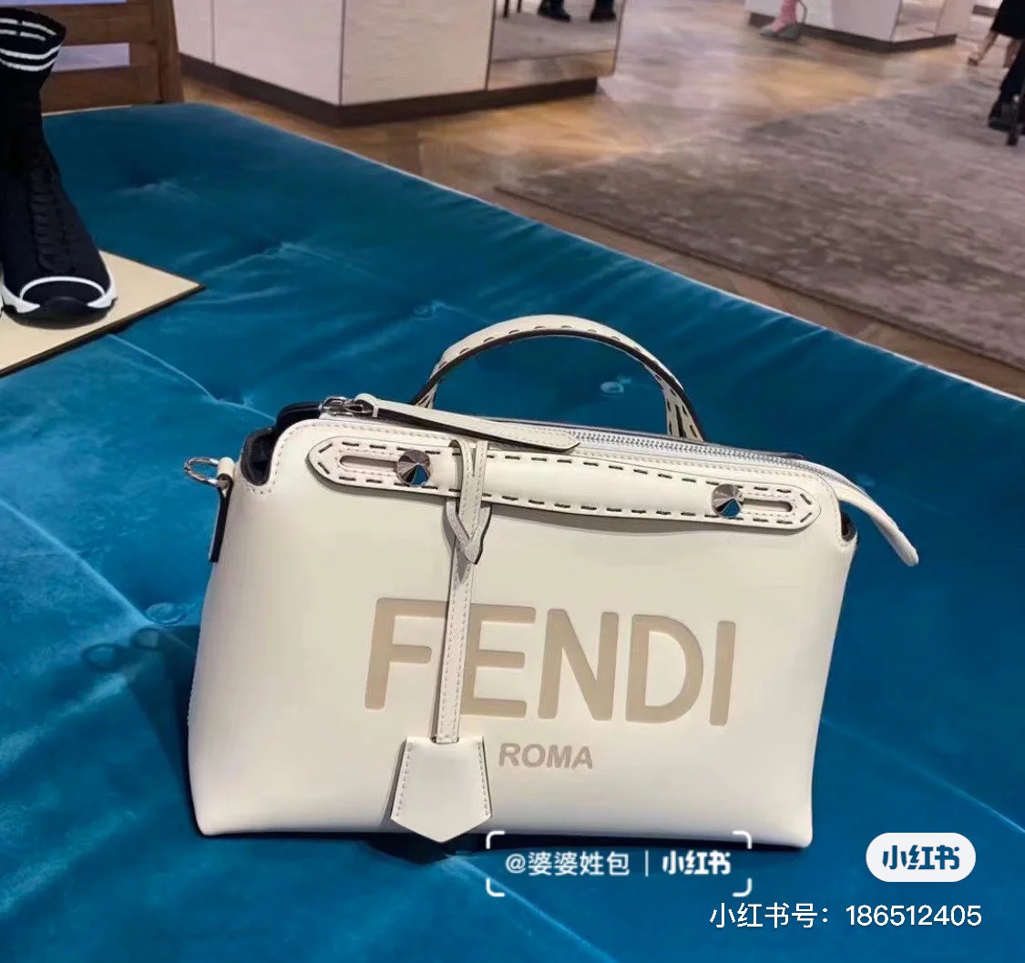 Fendi White Roma Handbag - Stylish Leather Top Handle Satchel Bag 4 i1713622977 4666 0