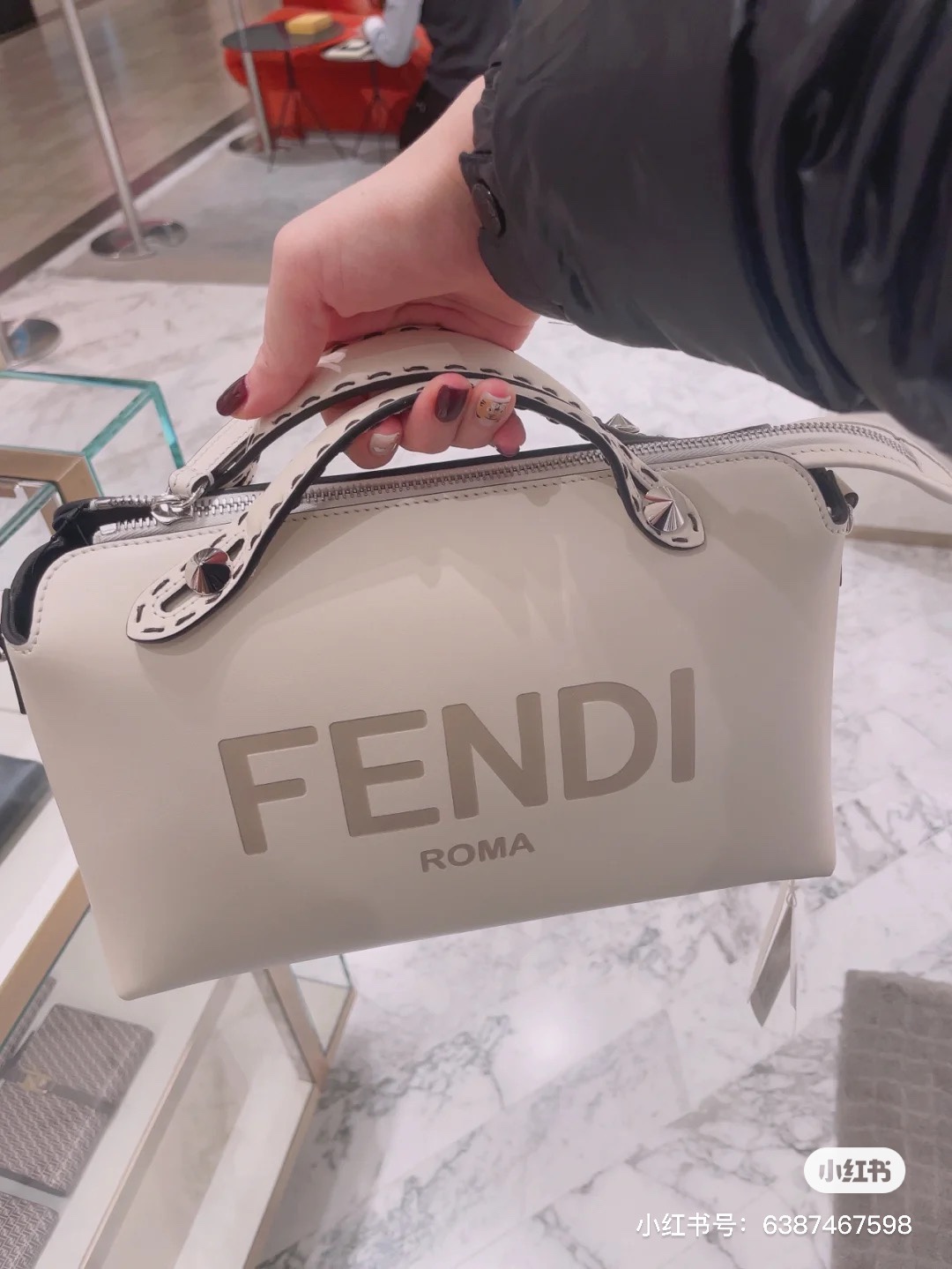 Fendi White Roma Handbag - Stylish Leather Top Handle Satchel Bag 1 i1713622977 492 5