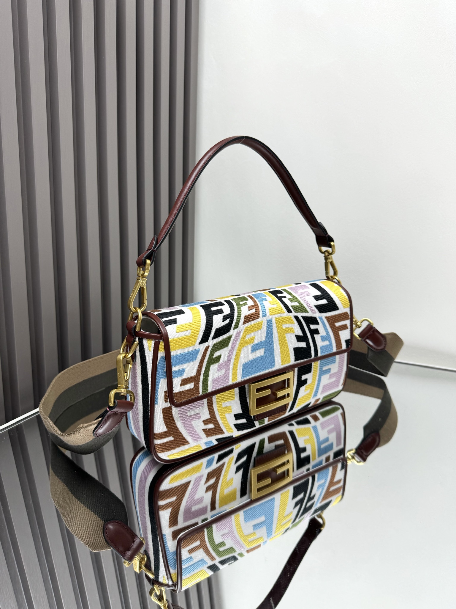 Fendi Vertigo Baguette Handbag with FF Motif, Summer Capsule Collection 3 i1719295044 4746 0