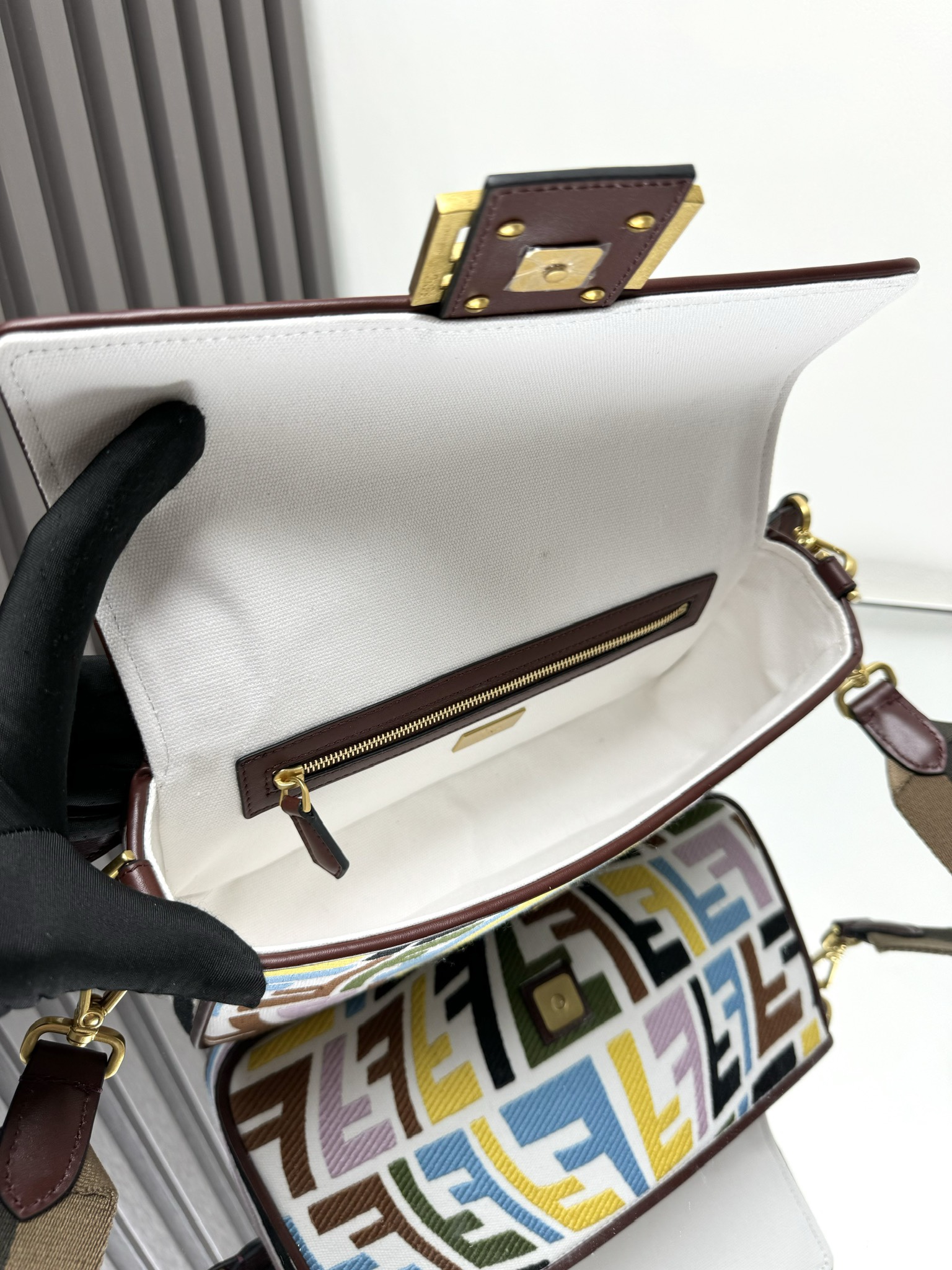 Fendi Vertigo Baguette Handbag with FF Motif, Summer Capsule Collection 9 i1719295110 6876 0