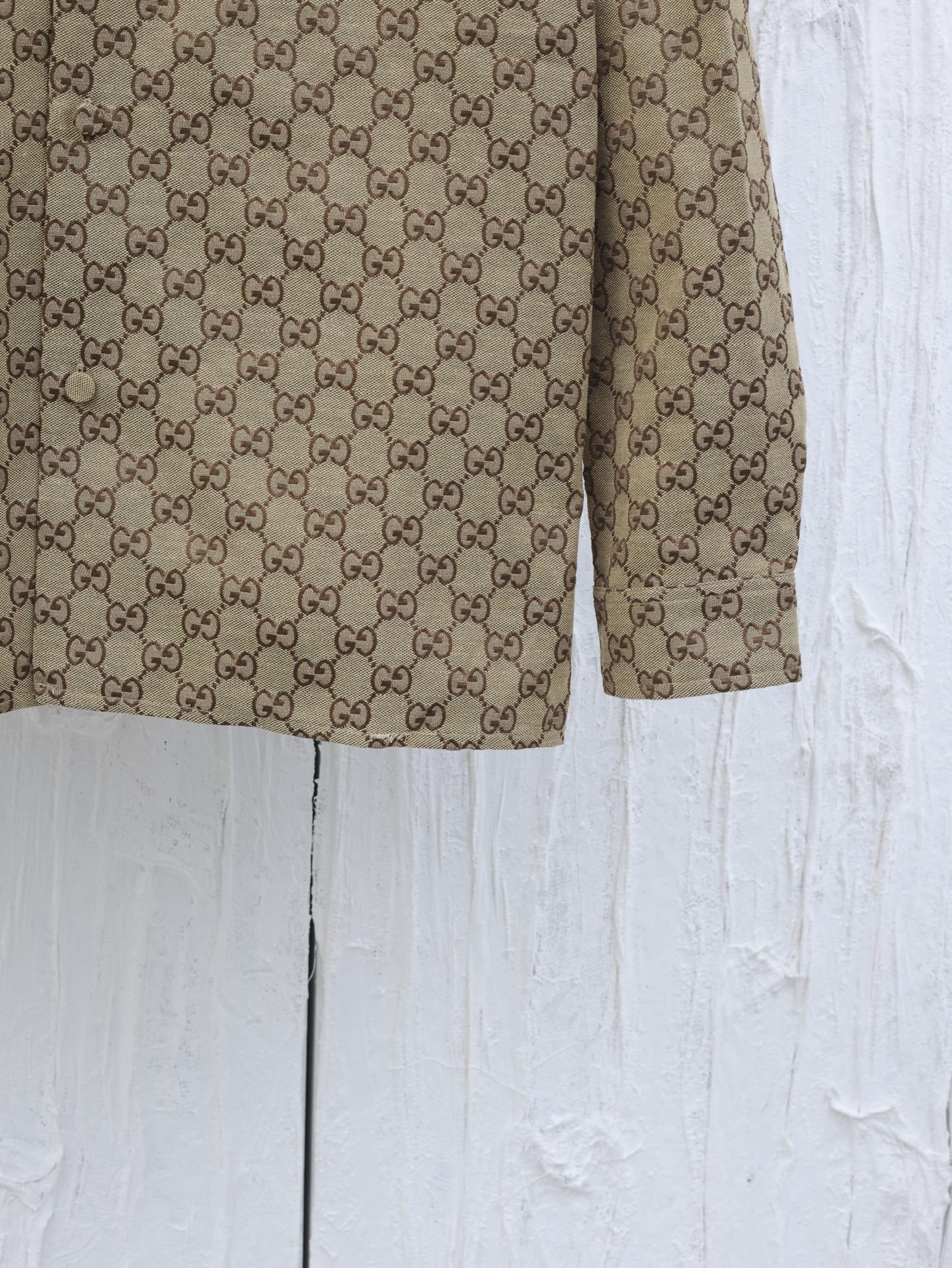 Gucci Gucci*/古驰25新款提花西装领长袖衬衫