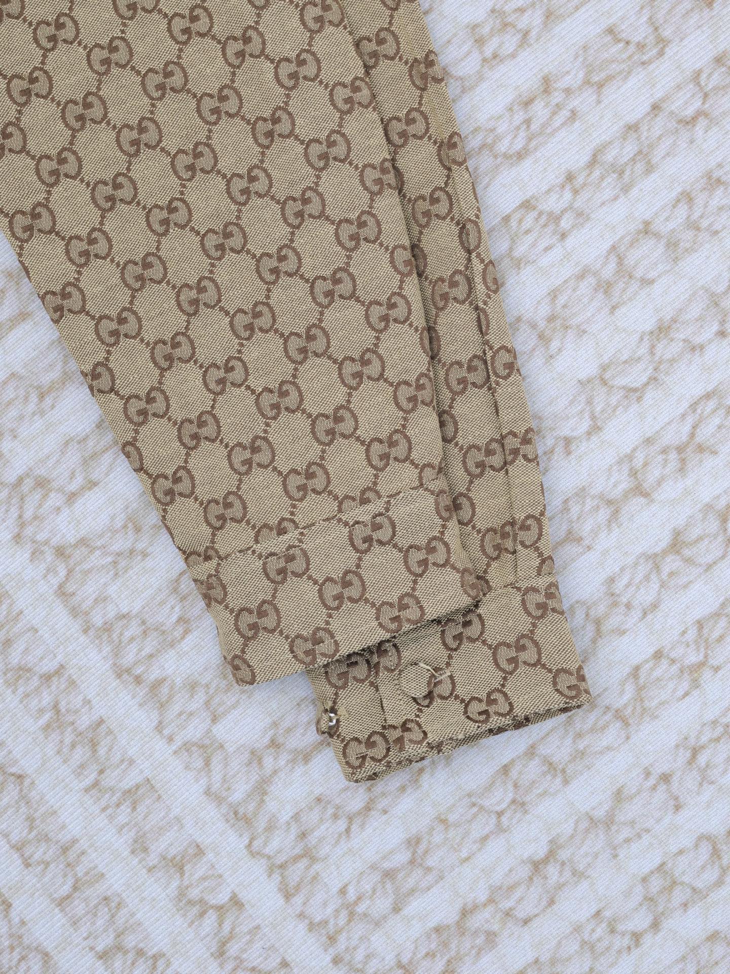 Gucci Gucci*/古驰25新款提花西装领长袖衬衫