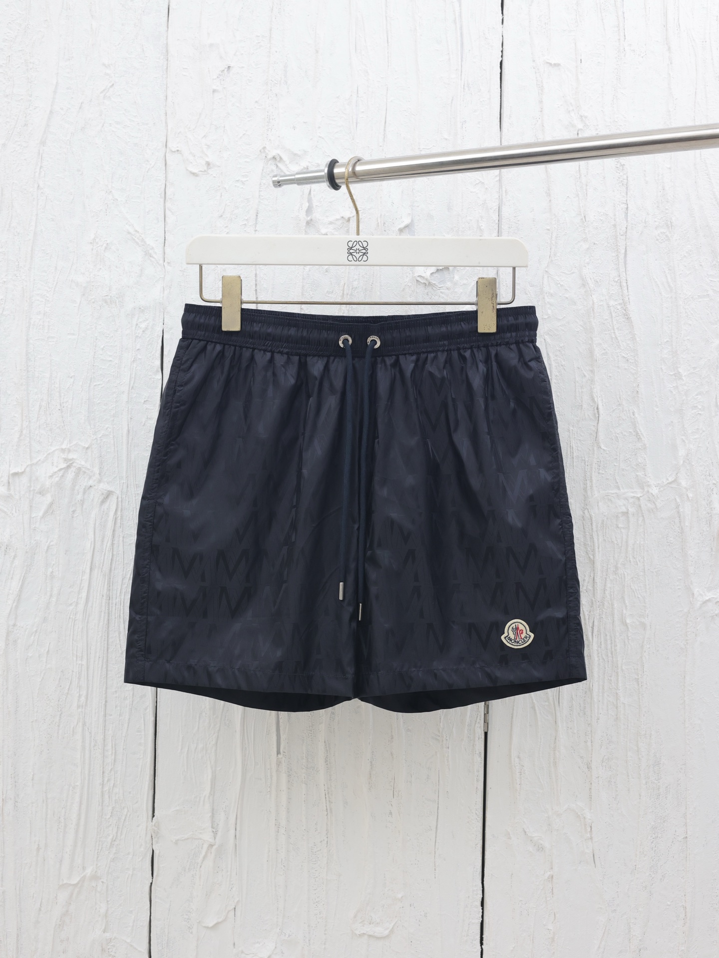 Mihcle*/Montclair pantalones cortos casuales con insignia de jacquard, tela personalizada, estilo simple y casual para …