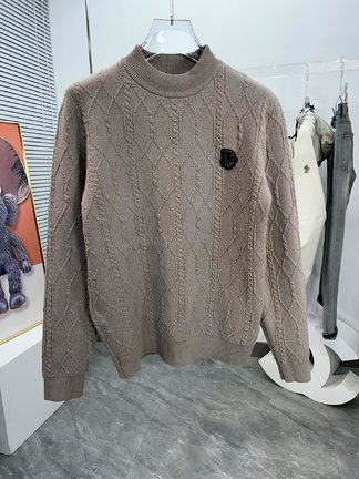 Dior Clothing Sweatshirts Men Cashmere Knitting Fall/Winter Collection Fashion Long Sleeve