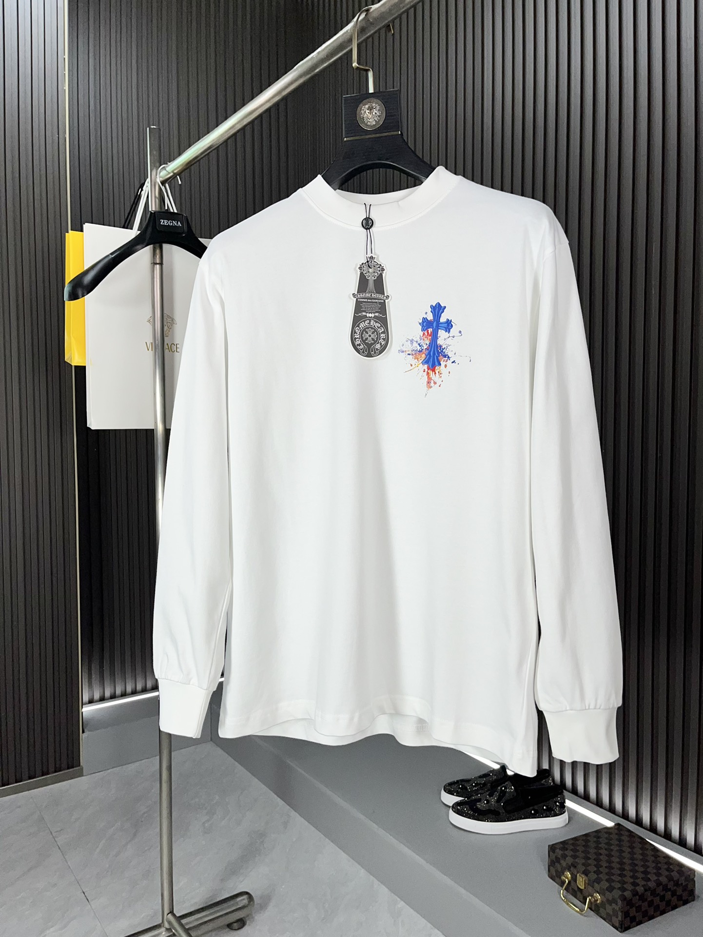 Chrome Hearts Clothing T-Shirt Printing Men Cotton Fall Collection Fashion Long Sleeve