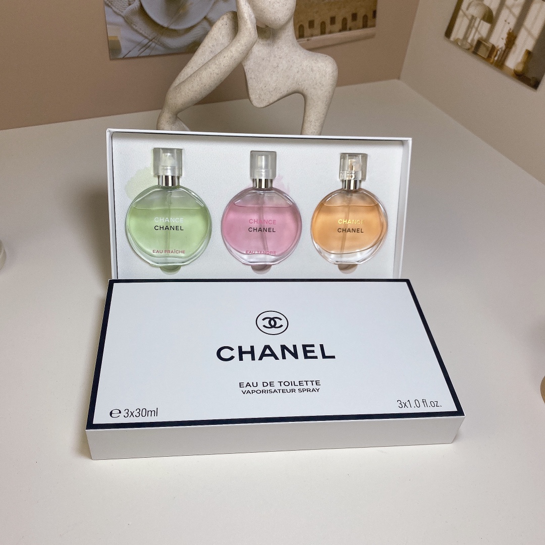 Chanel Chance Eau De Toilette Set, 3 x 30ml - Pink, Yellow, Green Scents 2 i1721031493 8816 5